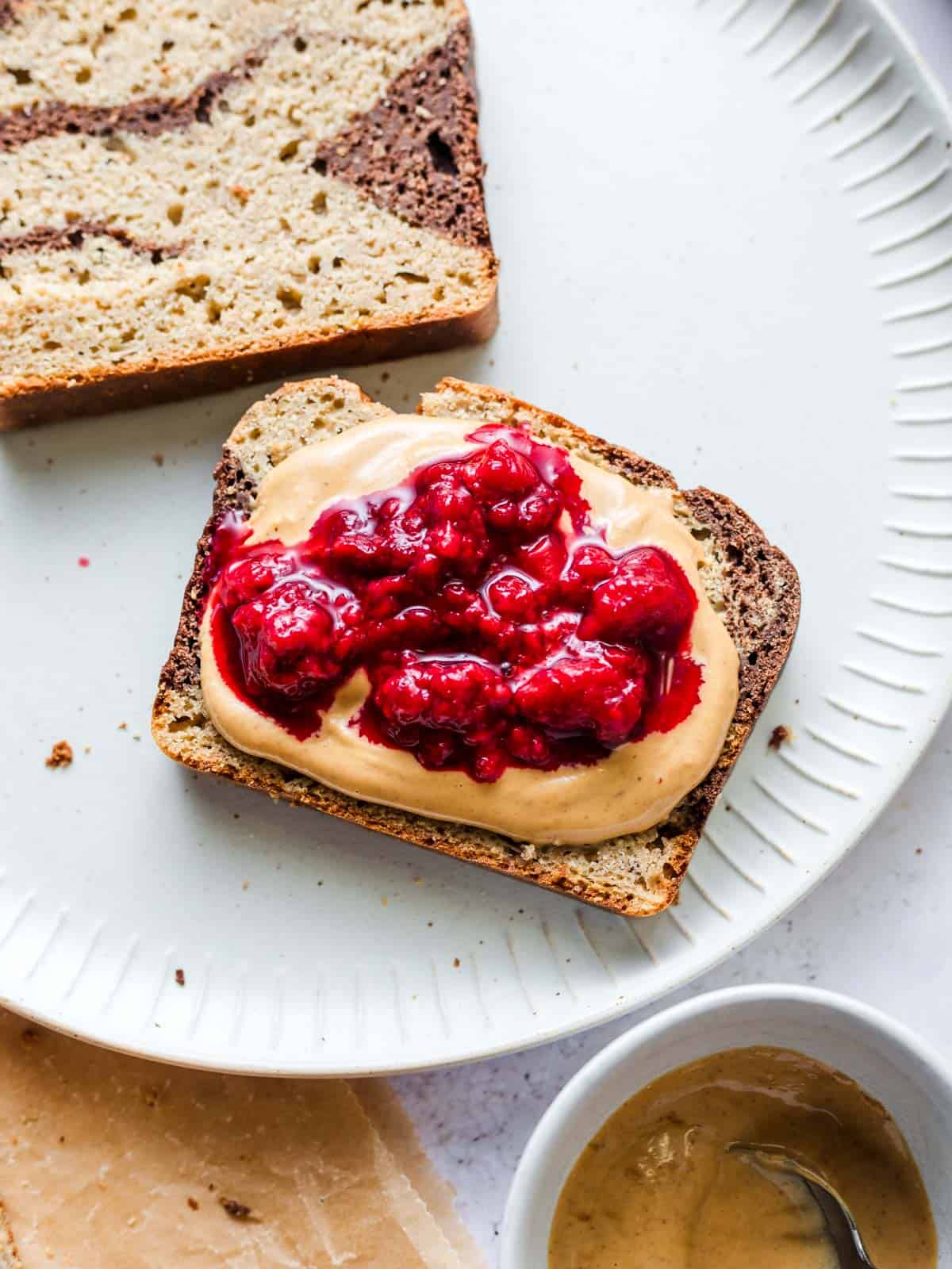 peanut butter on banana bread