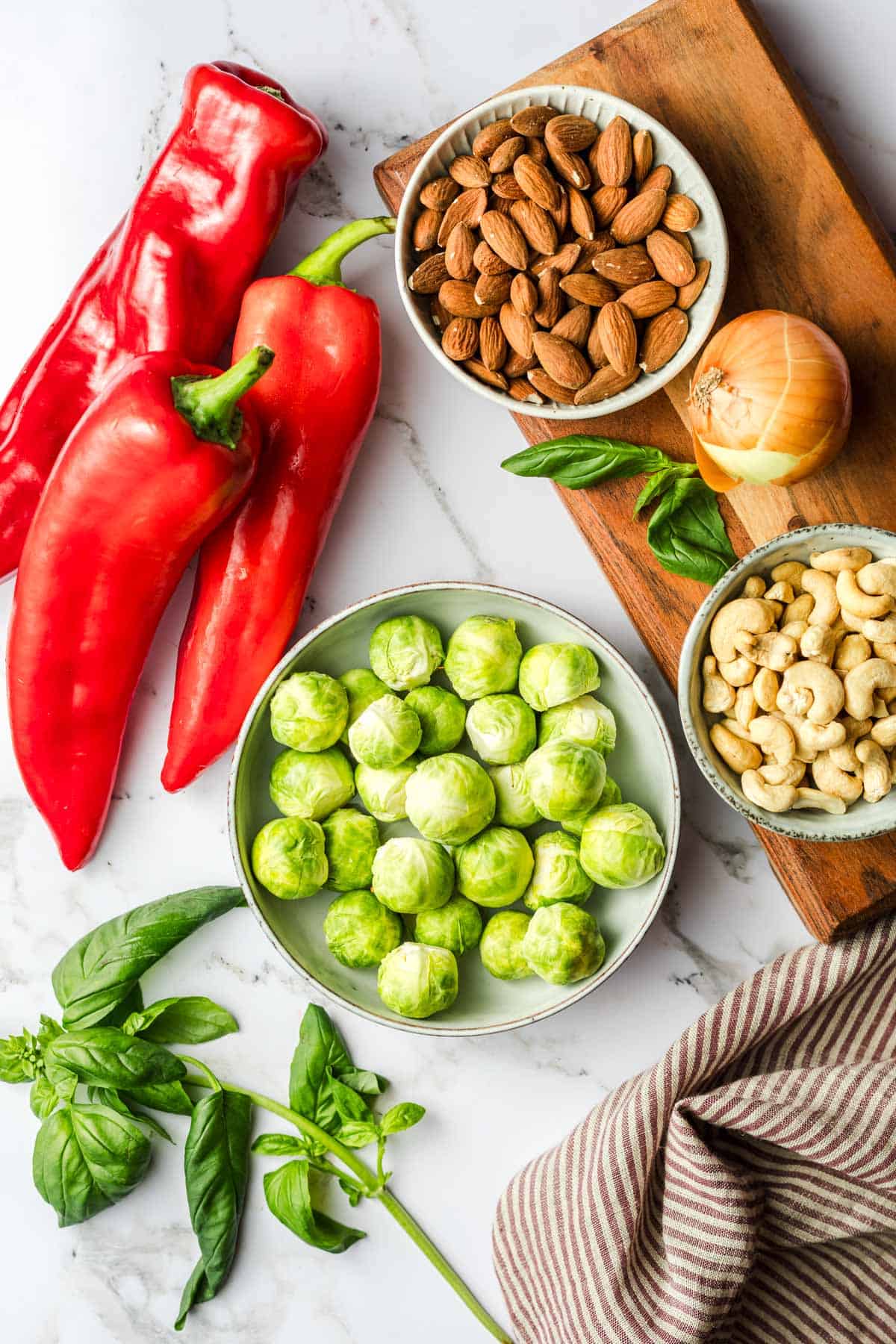 ingredients for veggie-stuffed peppers