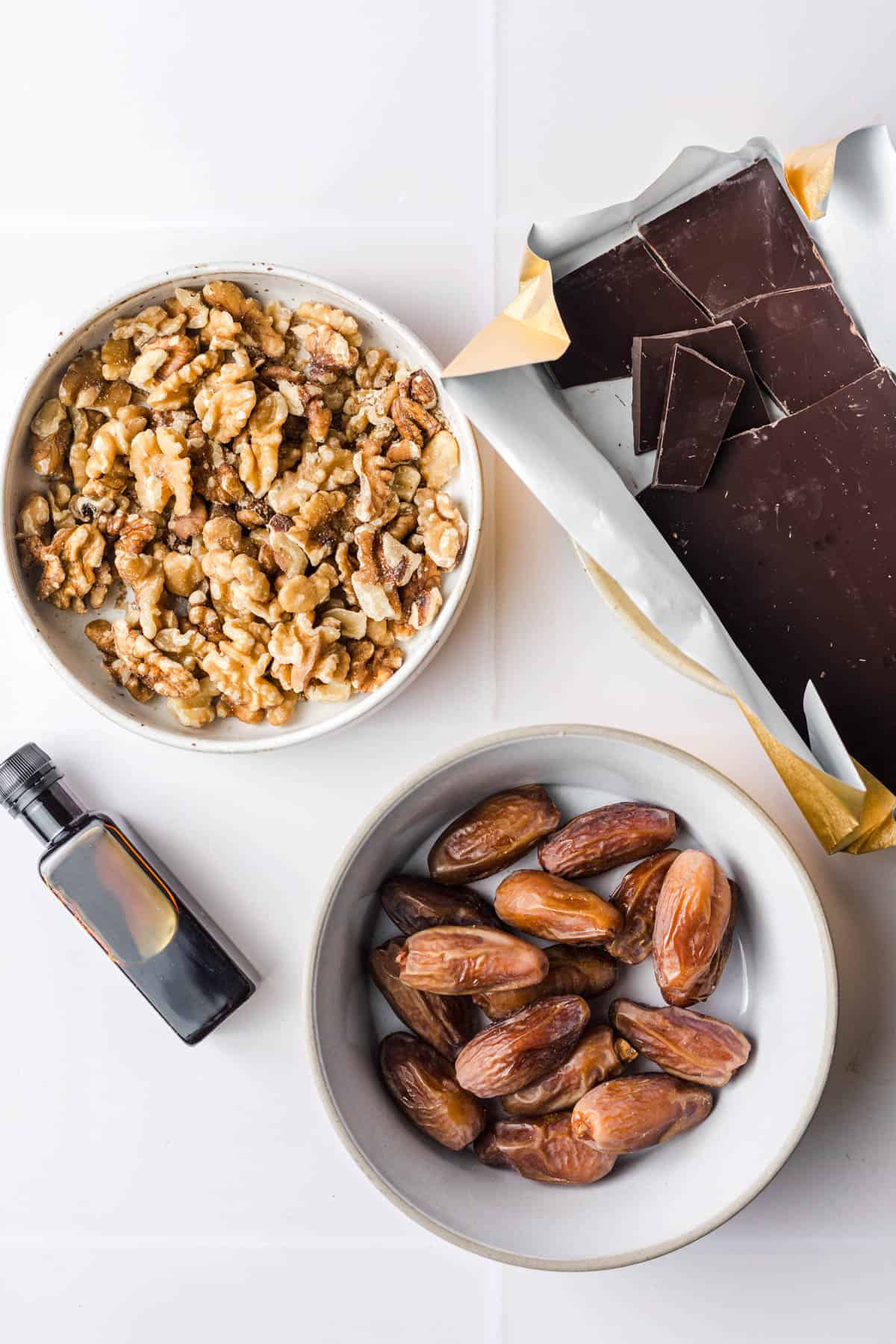 ingredients for healthy vegan chocolate eggs