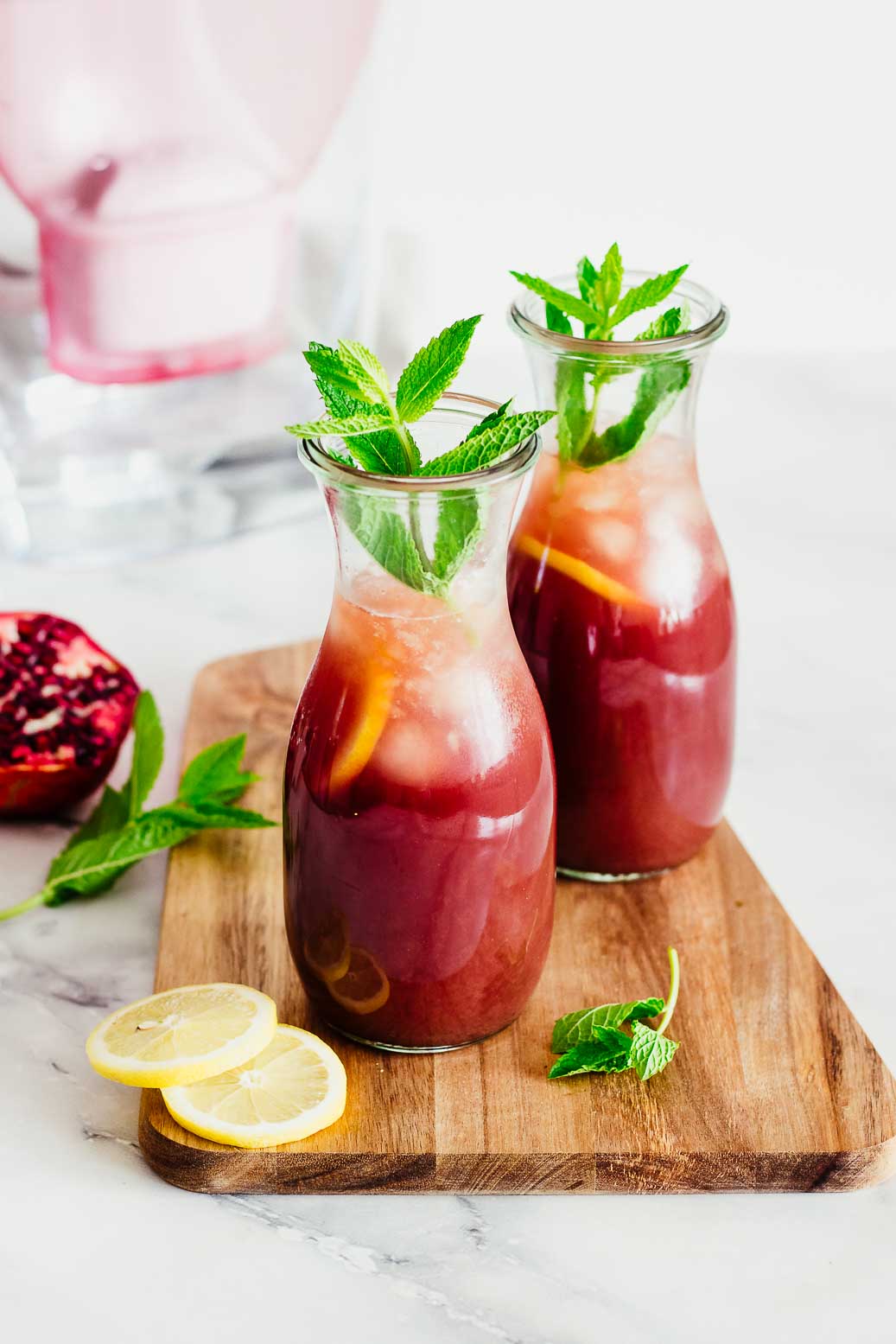 Homemade Pomegranate Iced Tea #vegan #pomegranate #tea