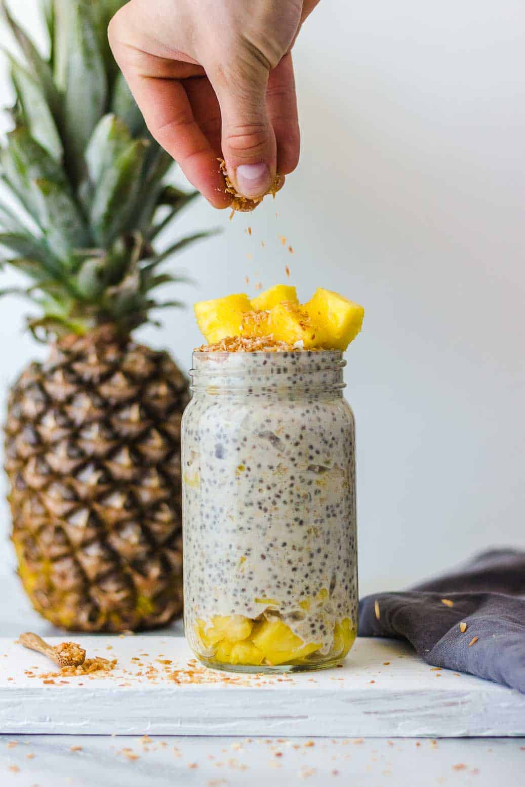 Vegan Pina Colada Overnight Oats #vegan#oats #breakfast