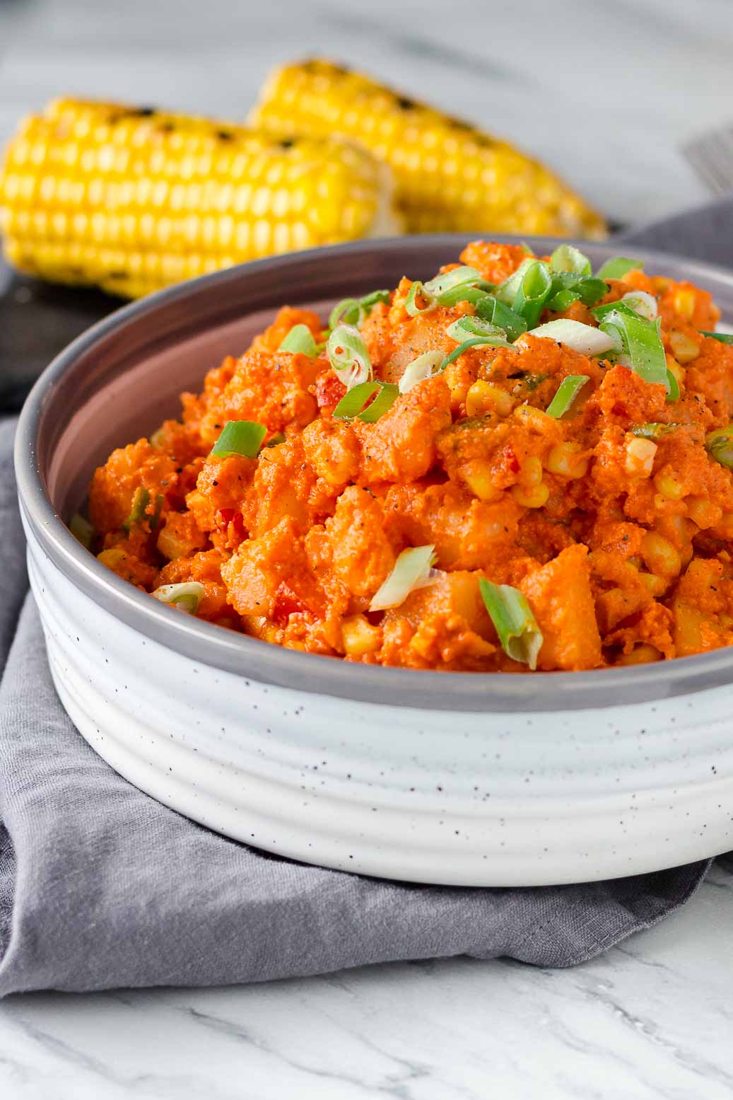 Vegan Potato Salad with romesco sauce #vegan #oil-free #salad #glutenfree