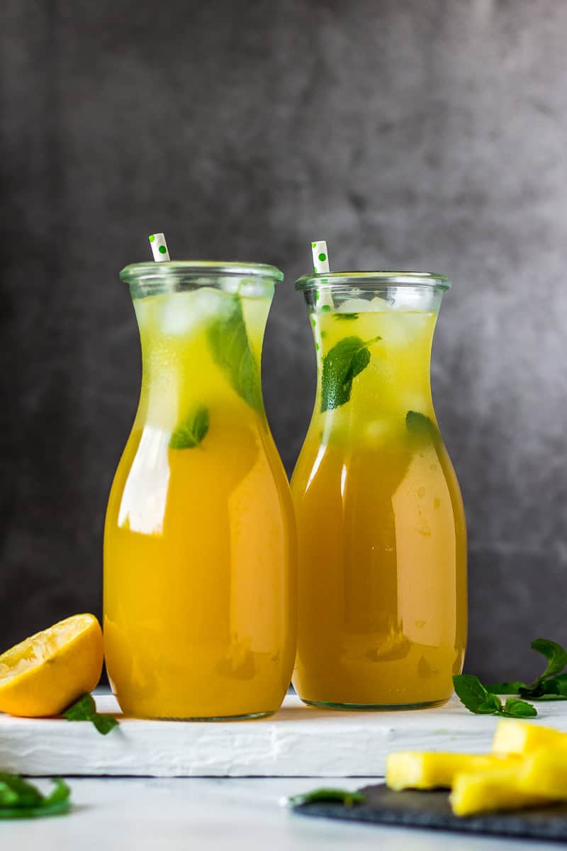Alcohol-free Ginger-Pineapple Fizz #gingerpeople #ginger #vegan