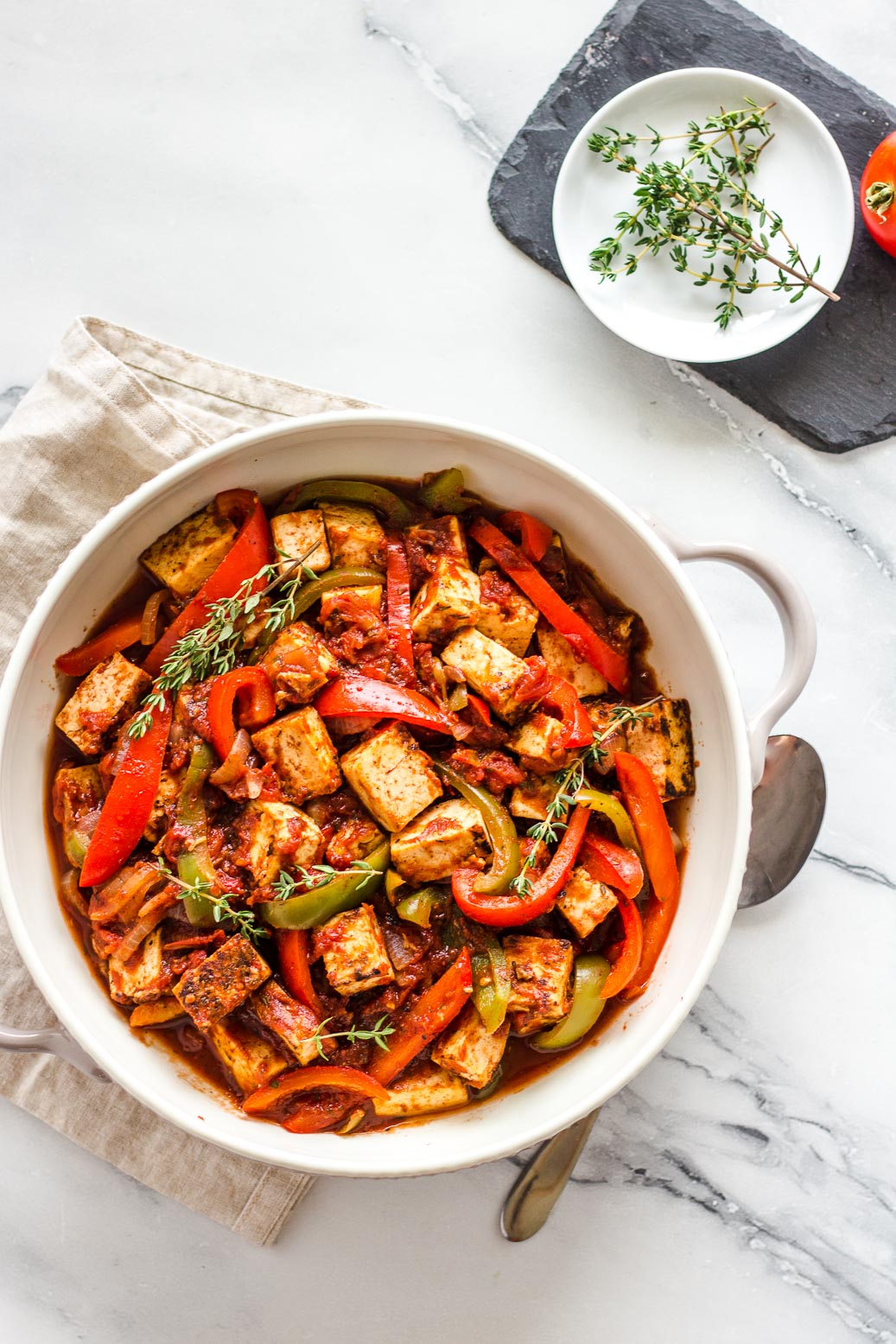 Vegan Tofu Cacciatore #vegan #Italian #Tofu