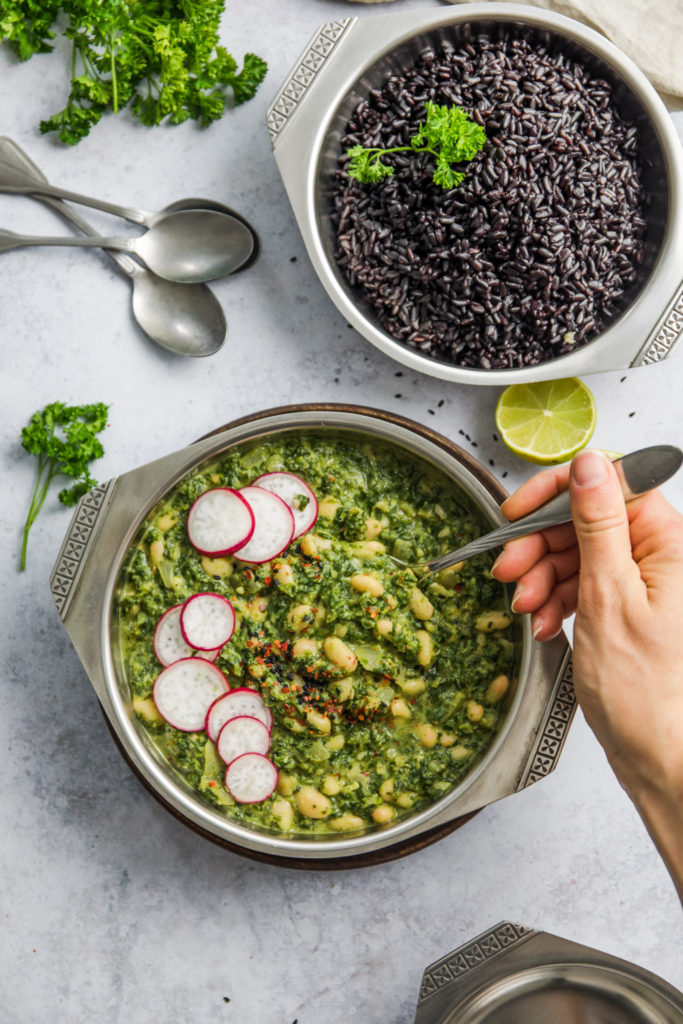 Creamy Spinach & White Beans
