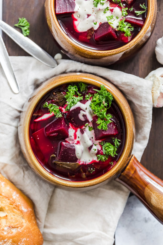 Simple oil-free vegan borscht #vegan #borscht #soup