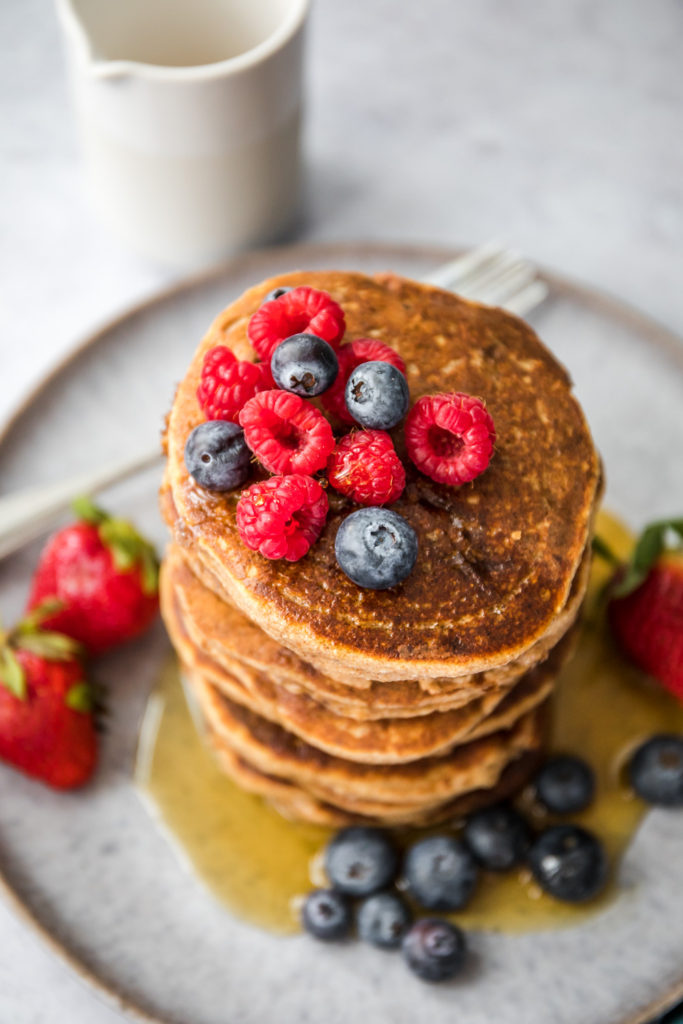 Vegan protein pancakes without protein powder #proteinpancakes #vegan