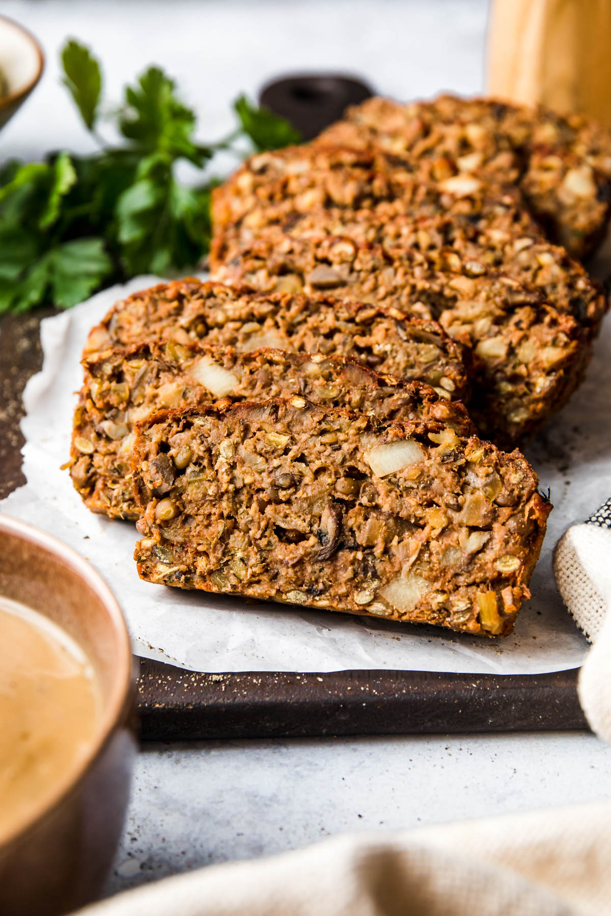 vegan lentil loaf