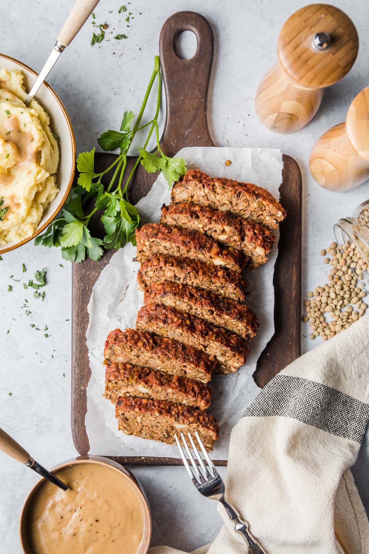 vegan lentil loaf