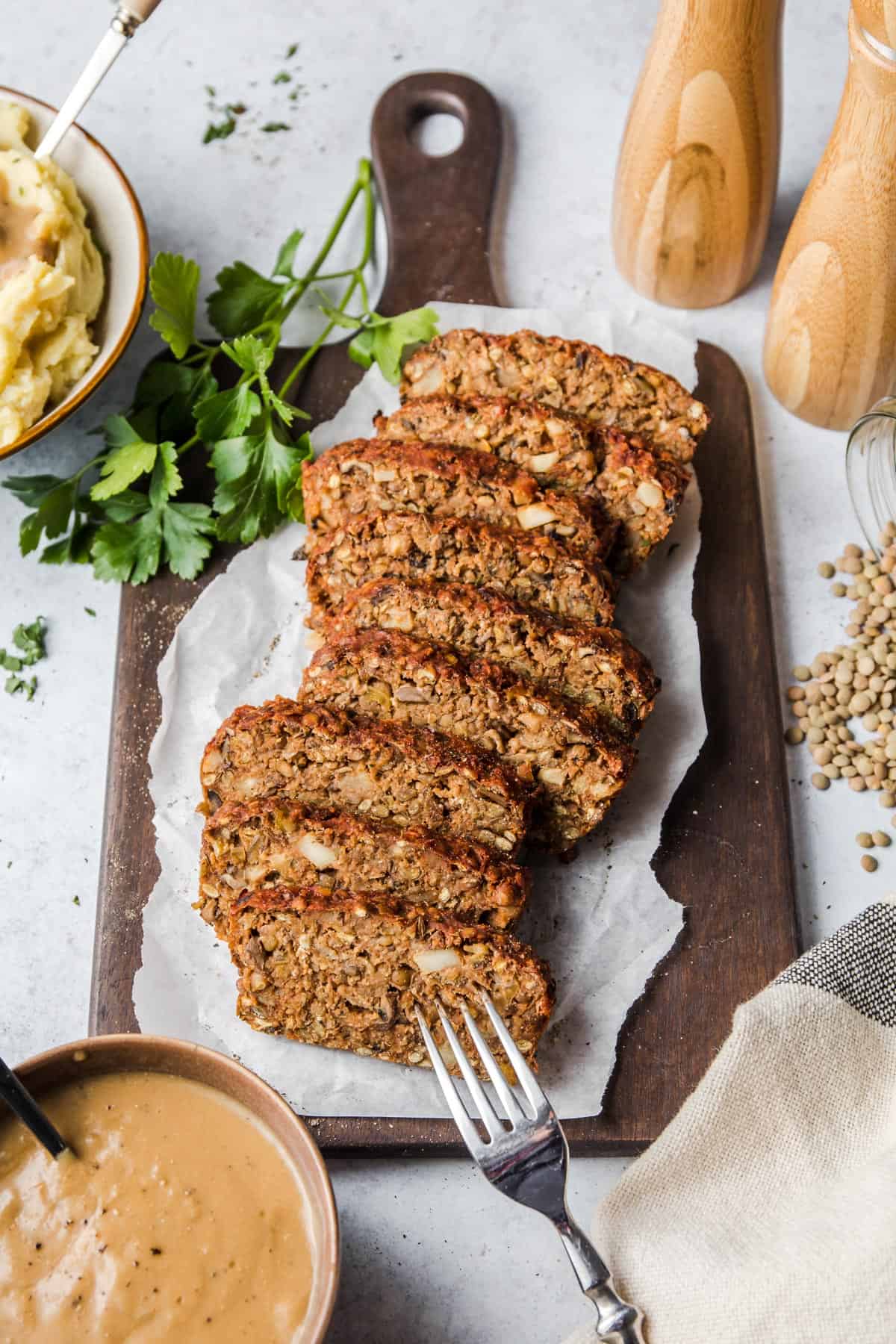 vegan lentil loaf