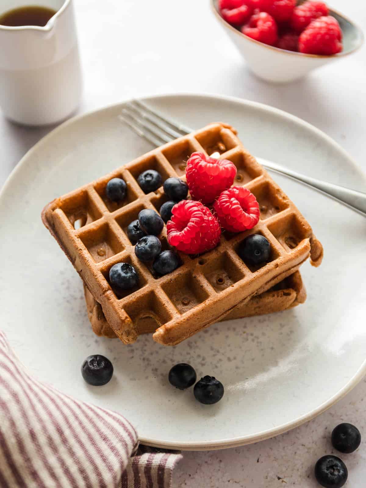 oil-free waffles vegan