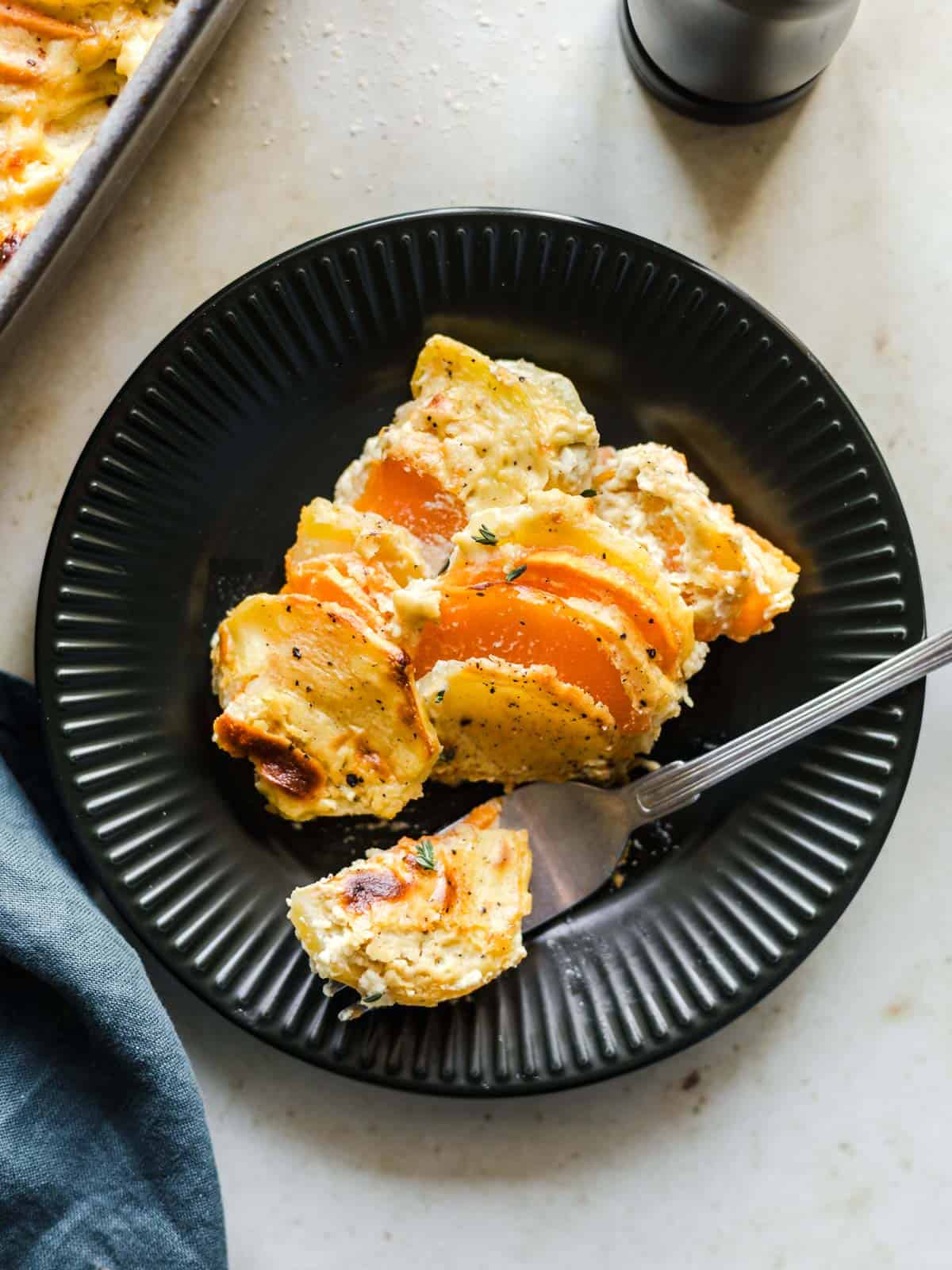 vegan scalloped sweet potatoes without oil