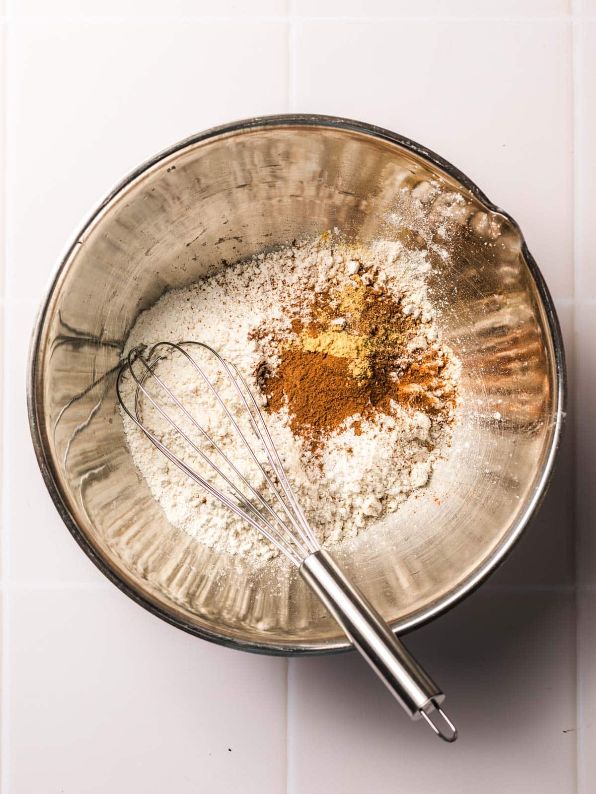 dry ingredients for pumpkin bread