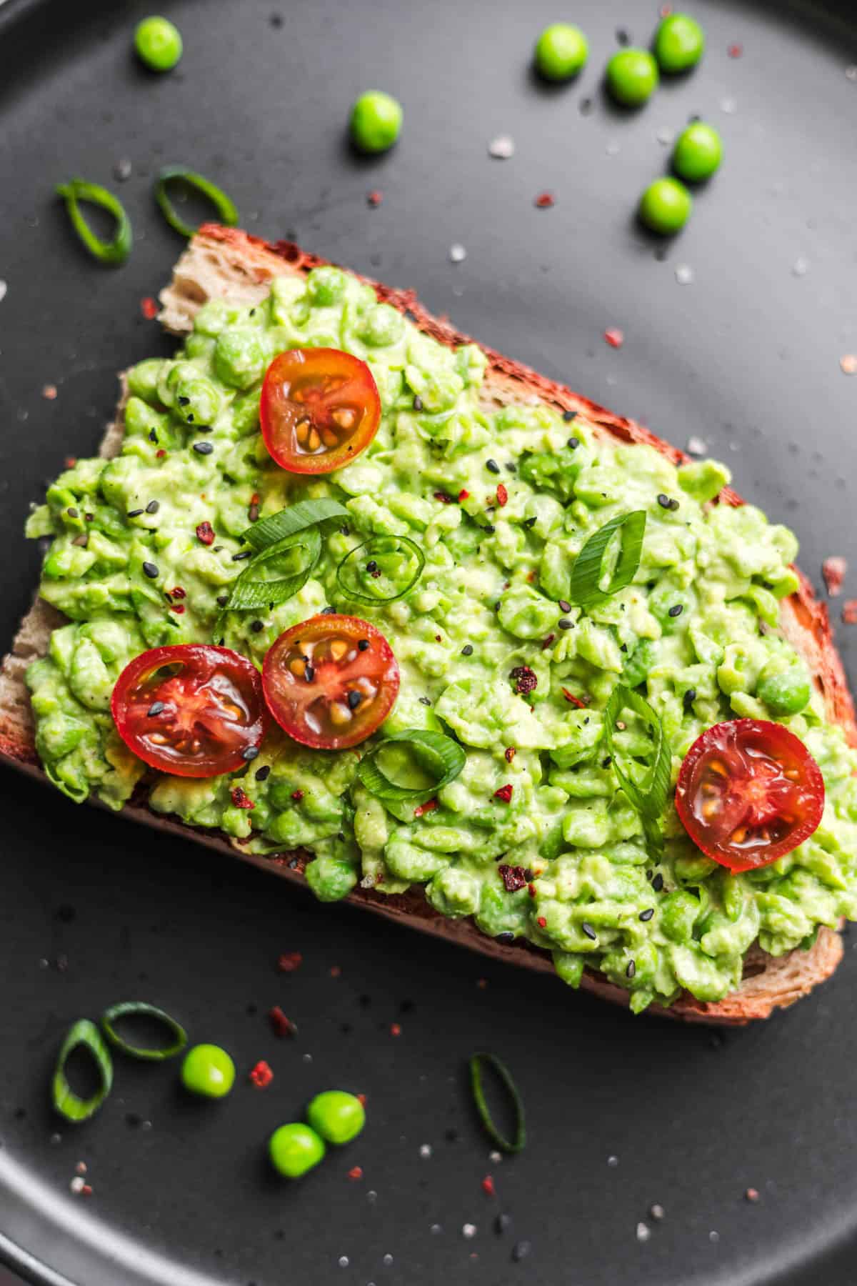 vegan pea toast without oil