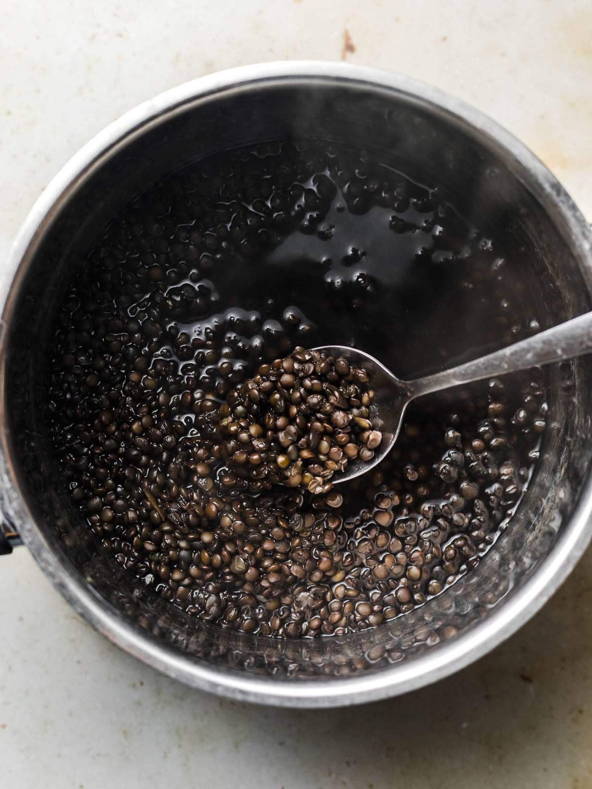 cooked beluga lentils