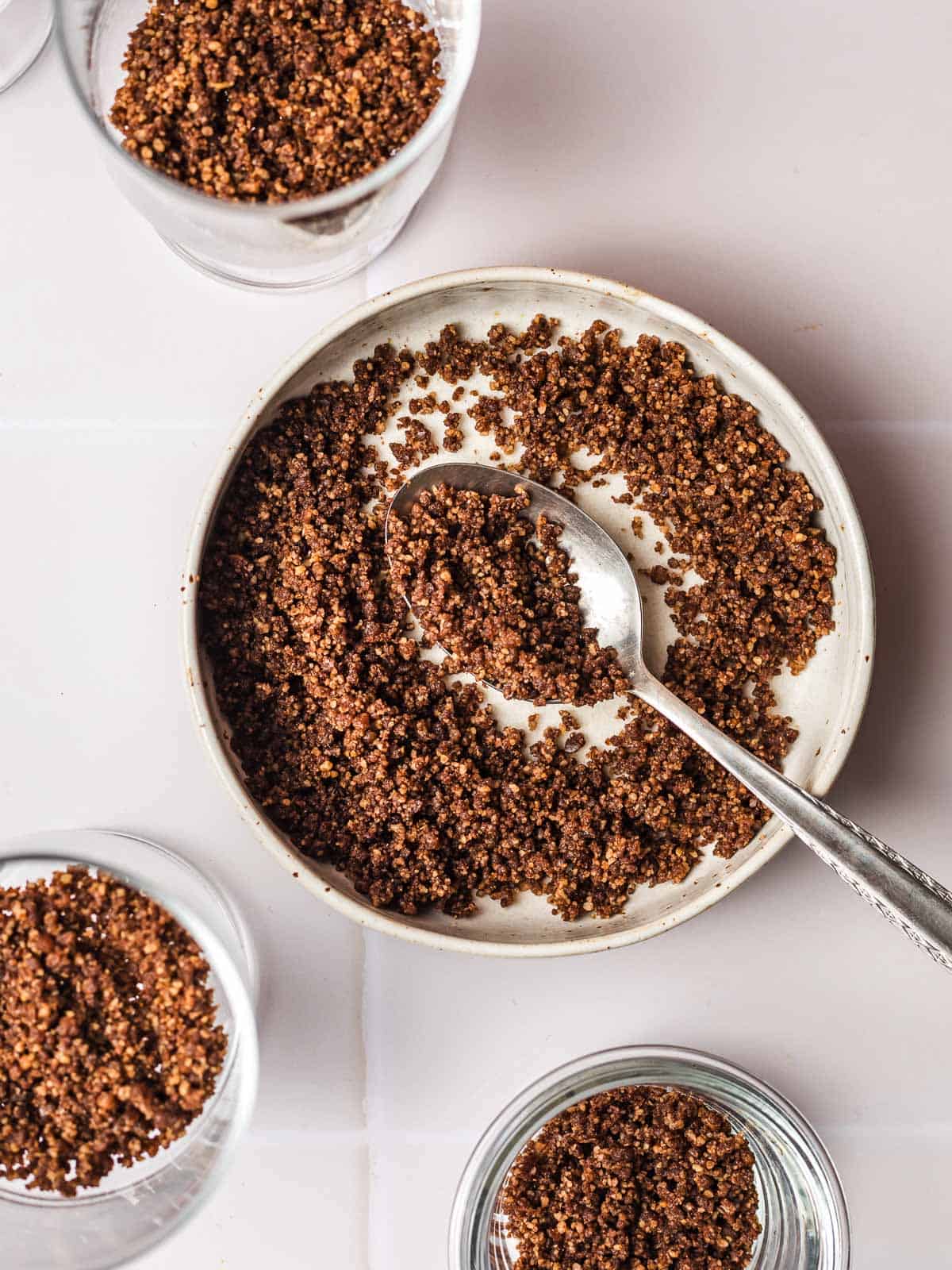 raw chocolate crumbles