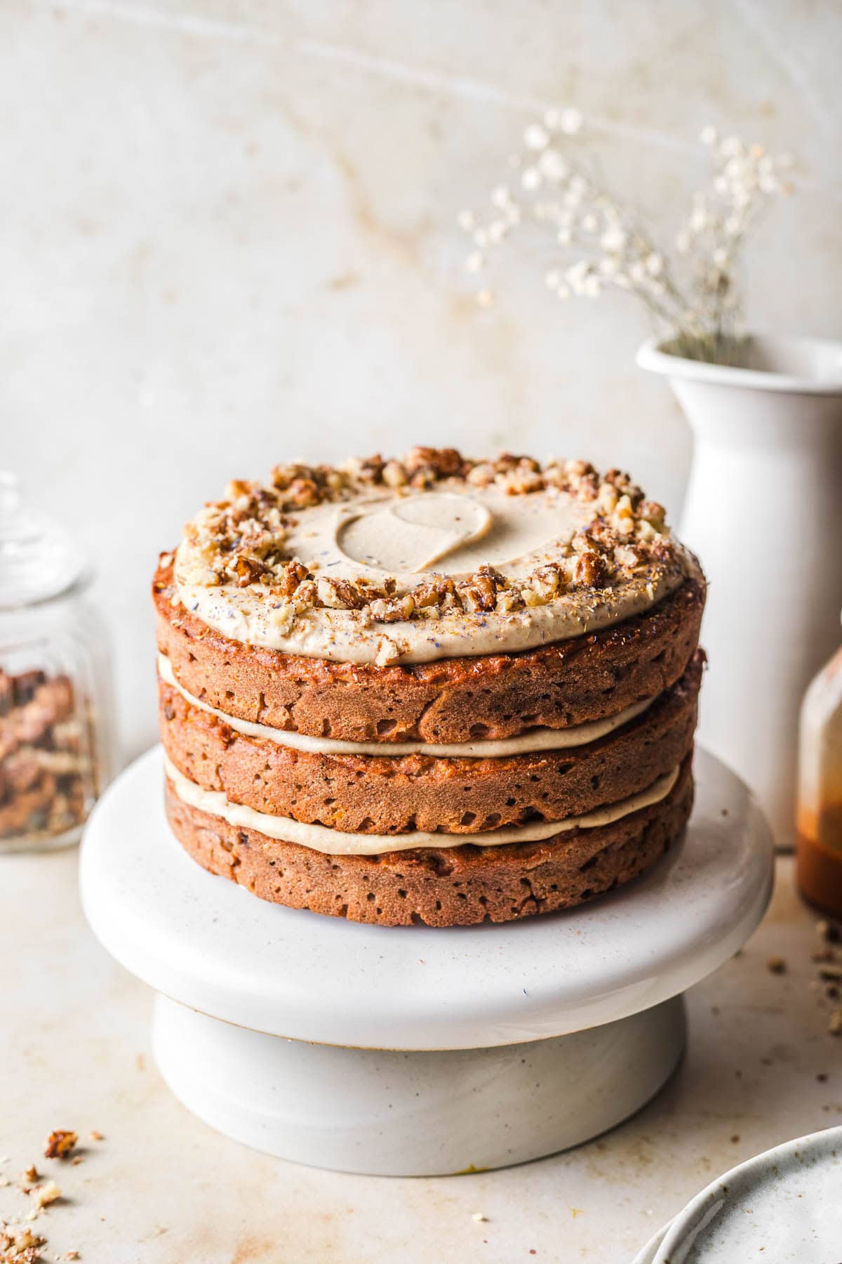 3 layered vegan cake no sugar