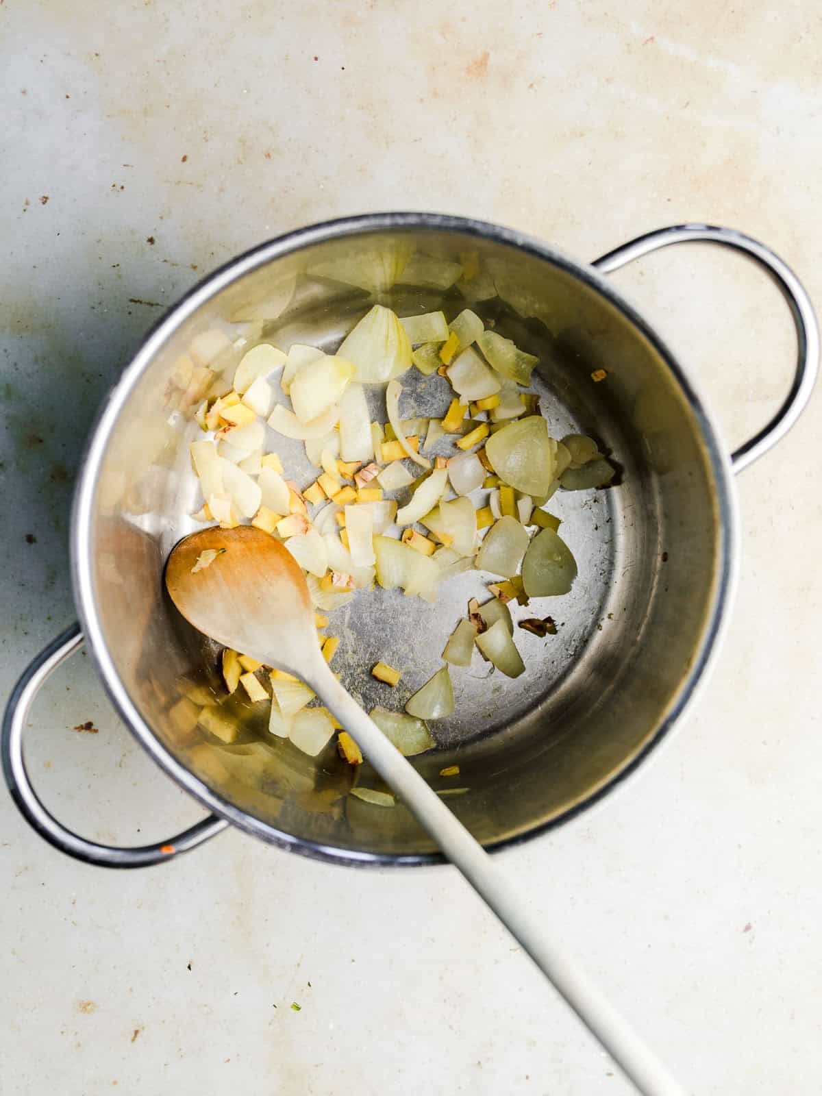 cooking onions and garlic without oil