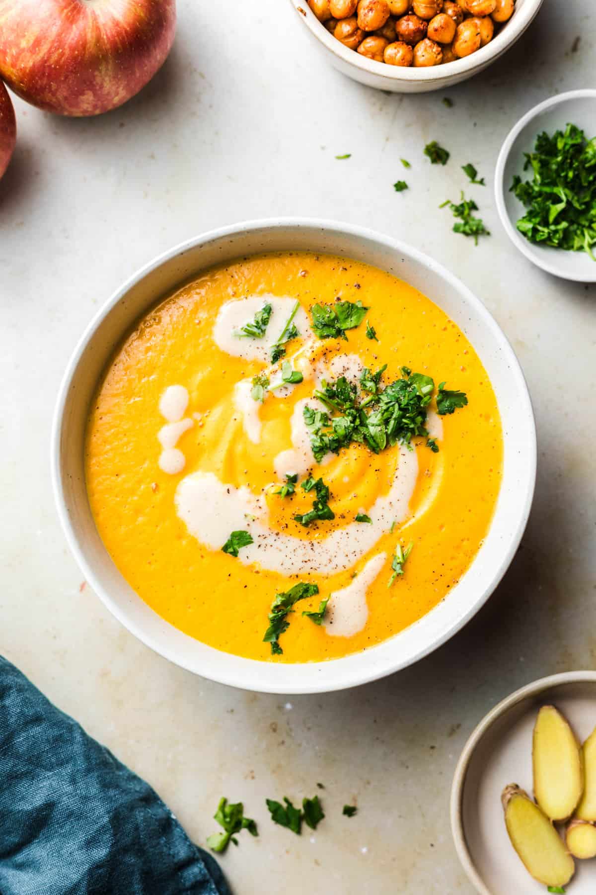Creamy carrot soup