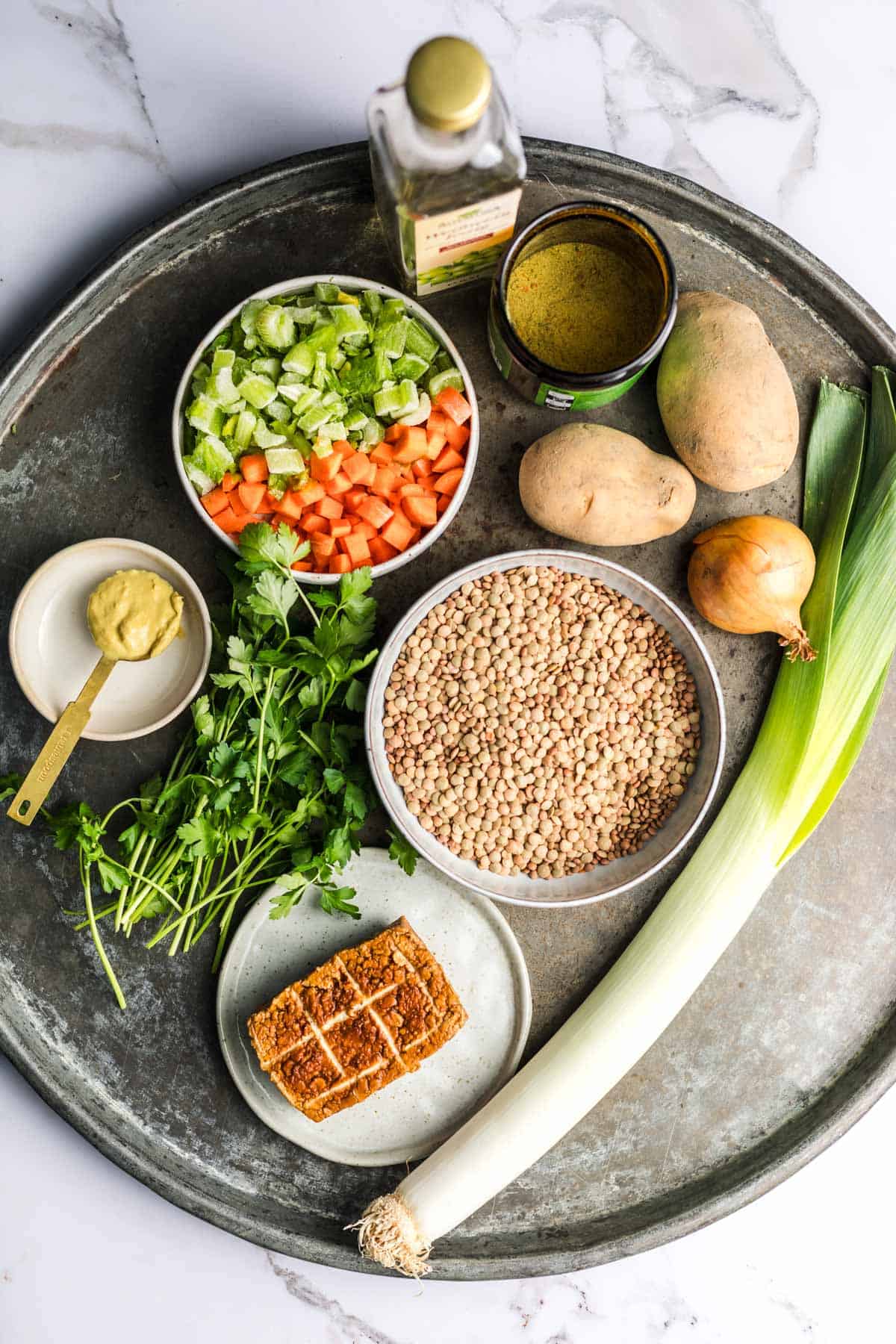 ingredients lentil veggie stew