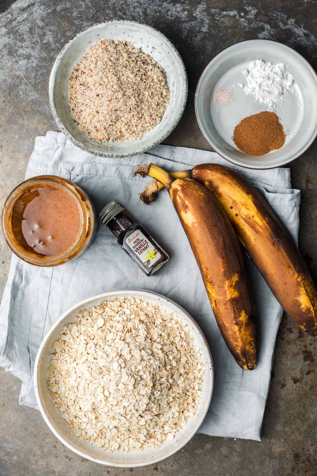 ingredients banana bread cookies vegan