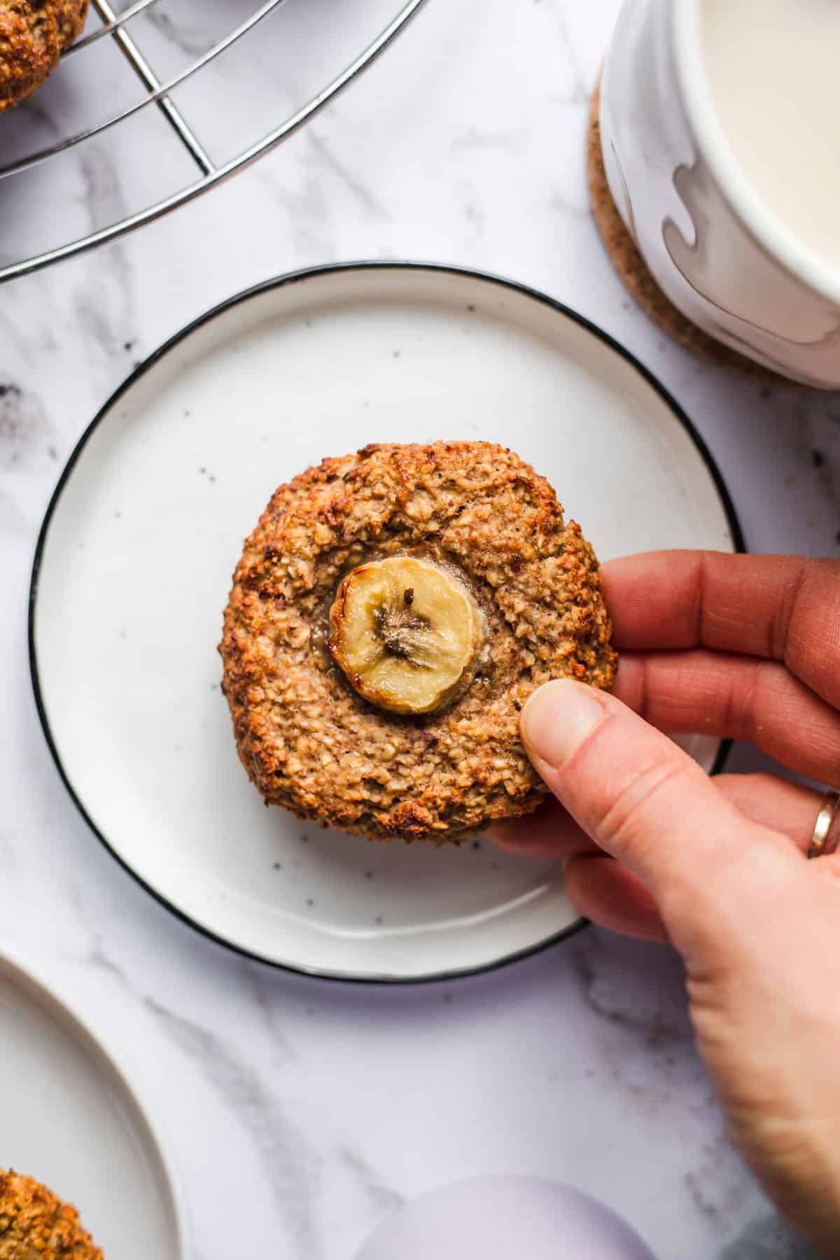 healthy banana oat snack