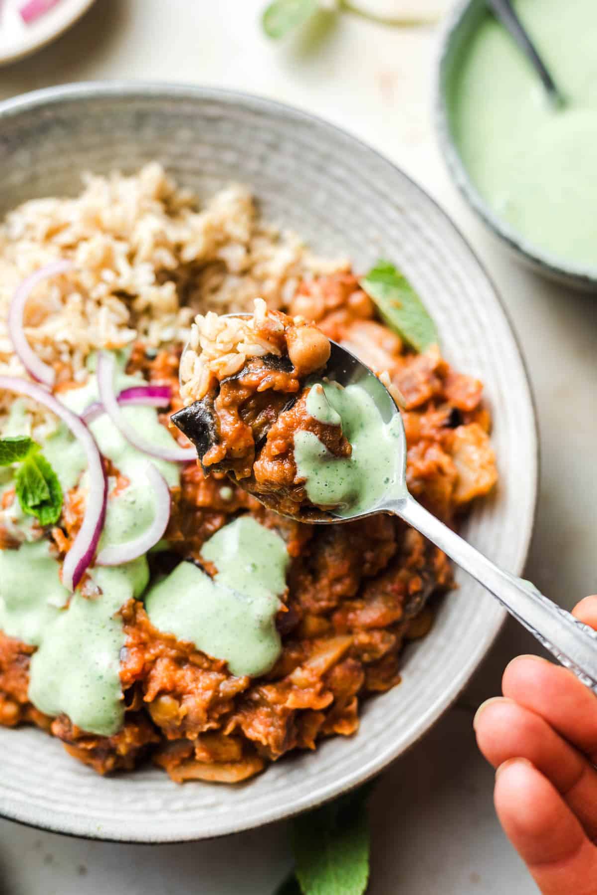 chickpea tagine with mint dressing