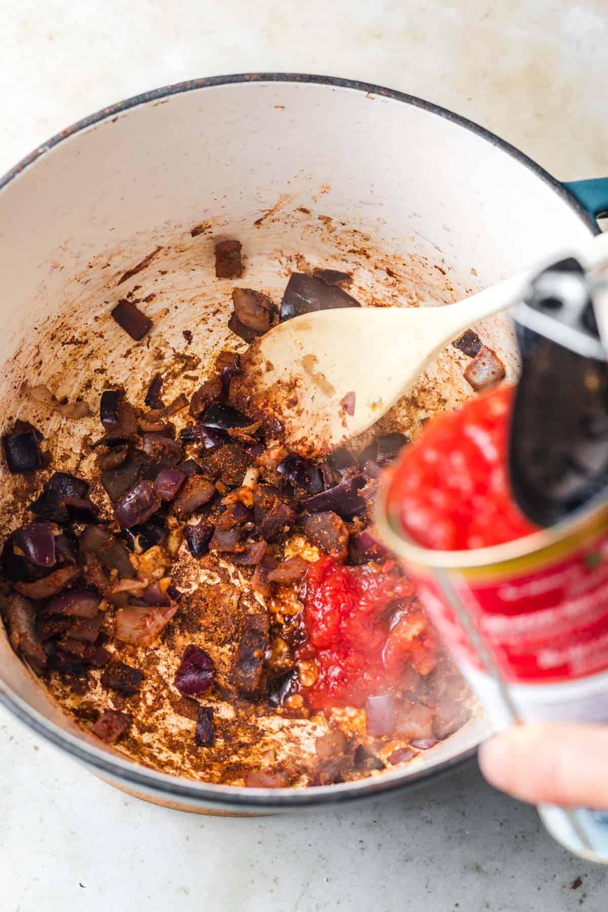 curry base with tomatoes