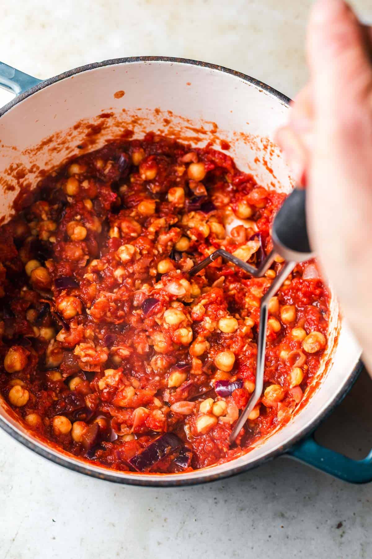 chickpeas in tomato base