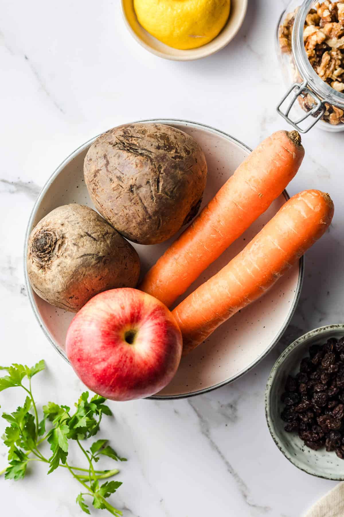 raw vegetables for salad