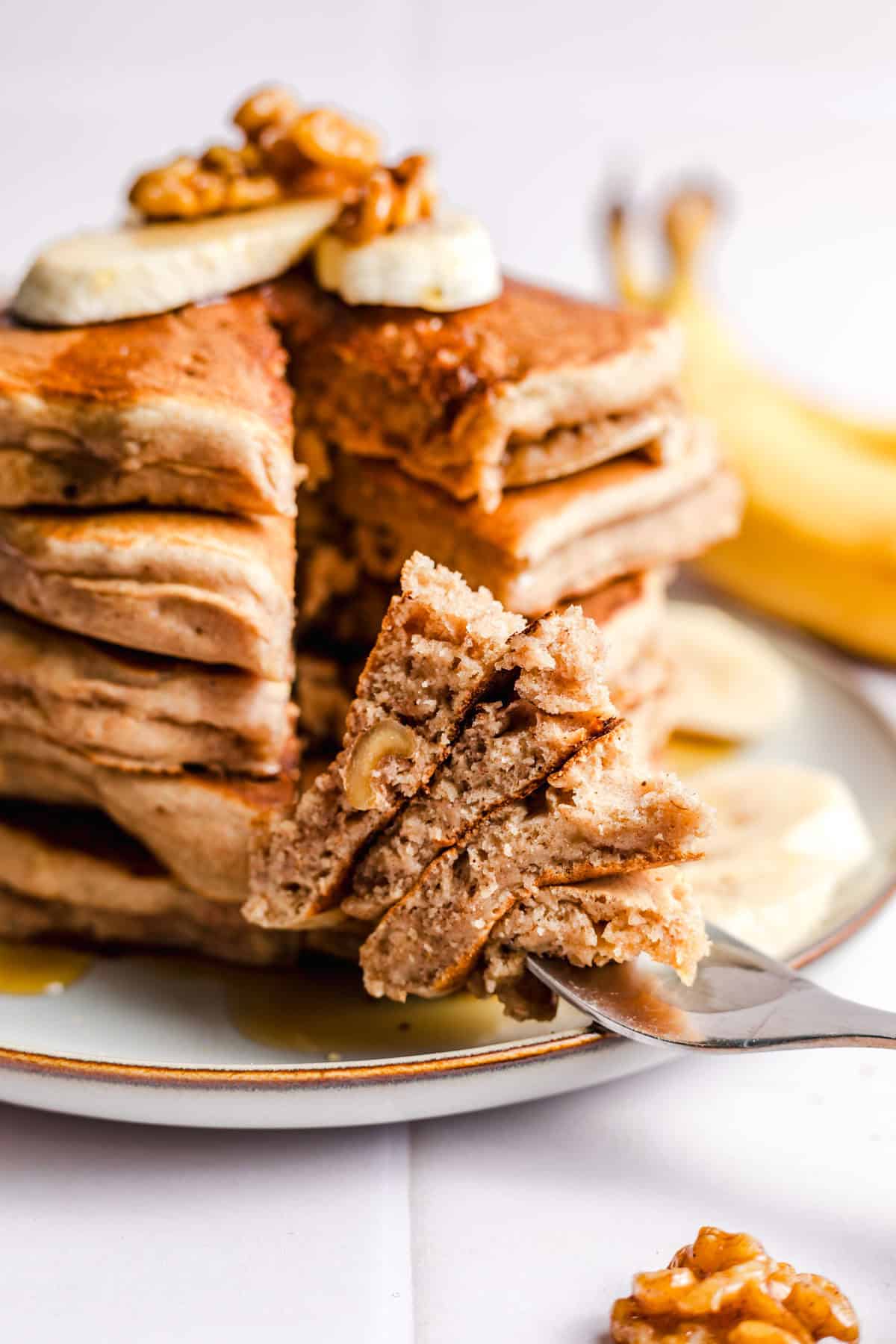 fluffy vegan banana pancakes no oil