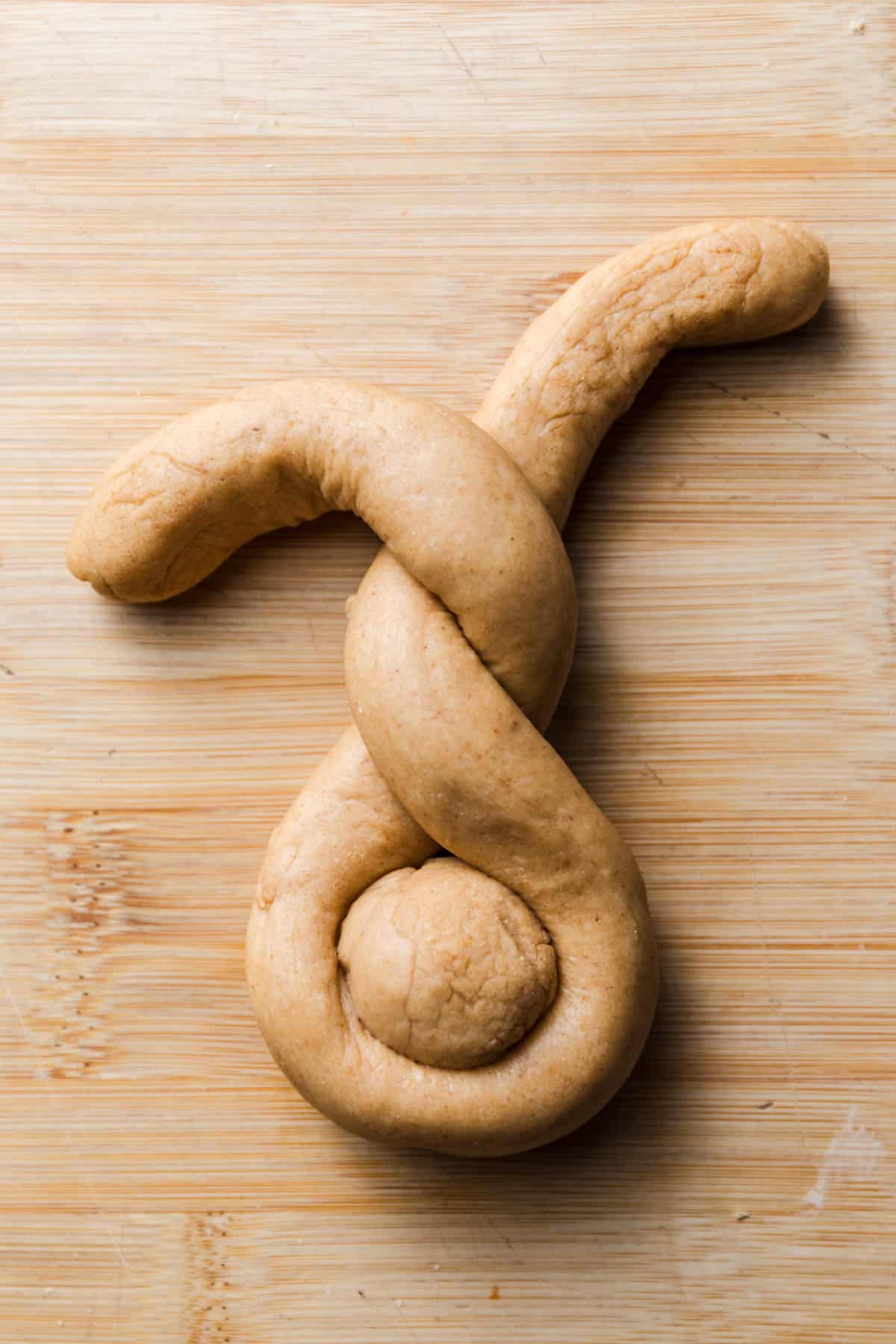 step three to shape dough bunnies