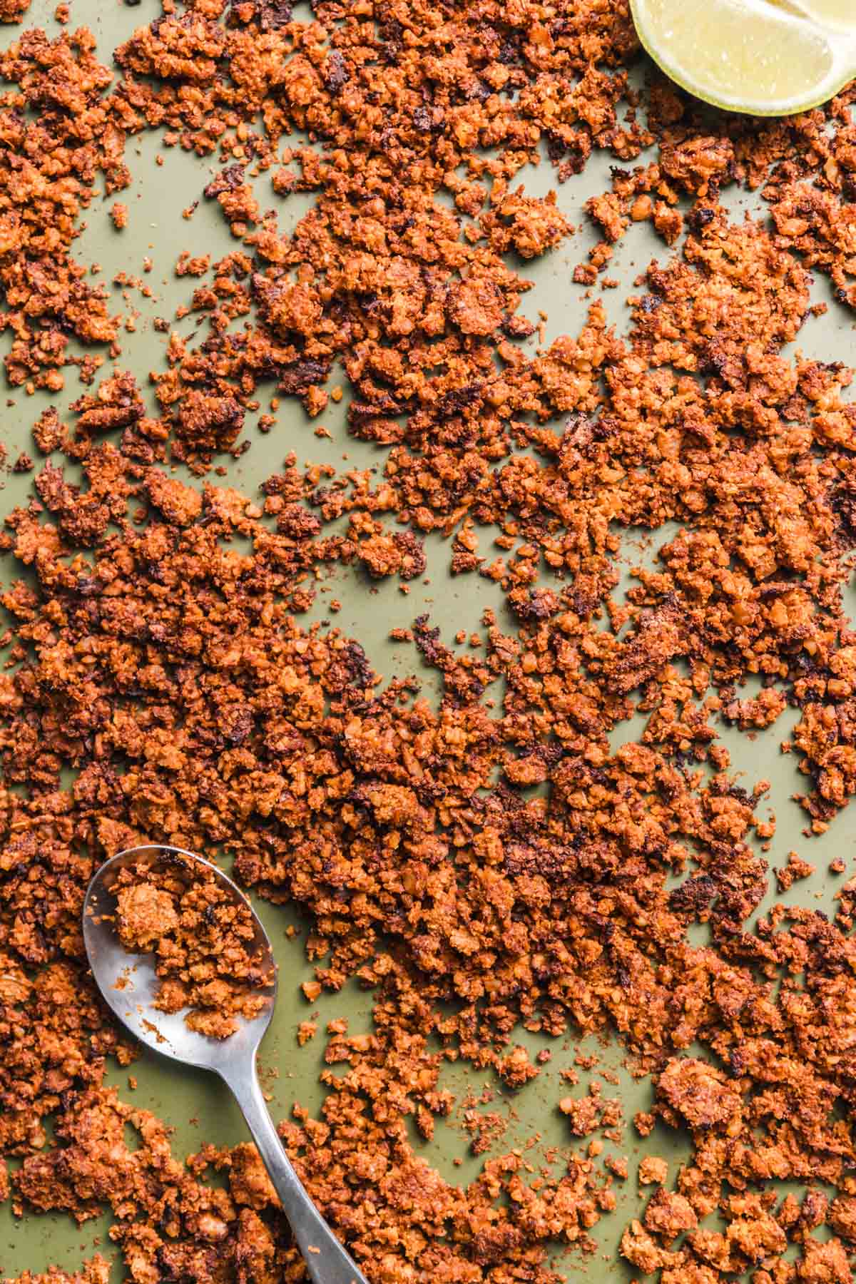 Cauliflower walnut meat roasted in a baking dish
