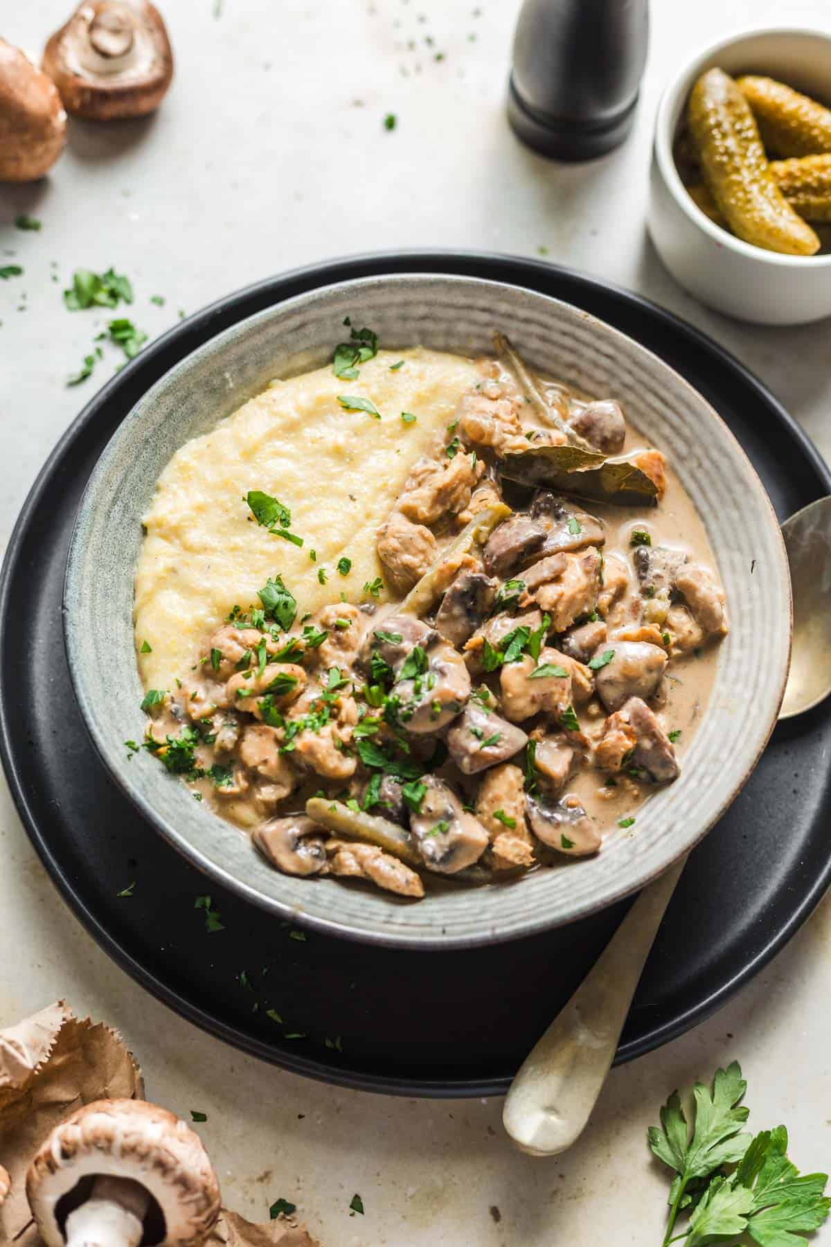high protein vegan stroganoff recipe