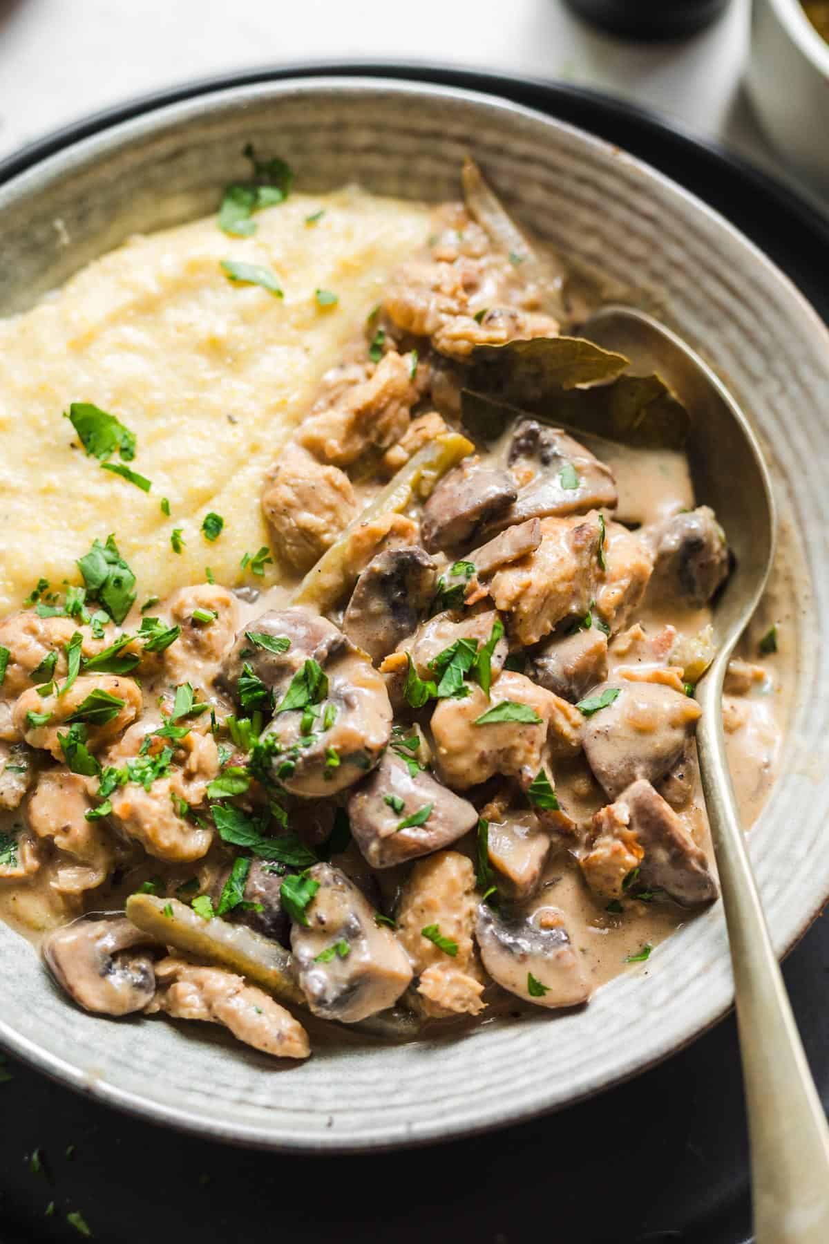 vegan beef stroganoff