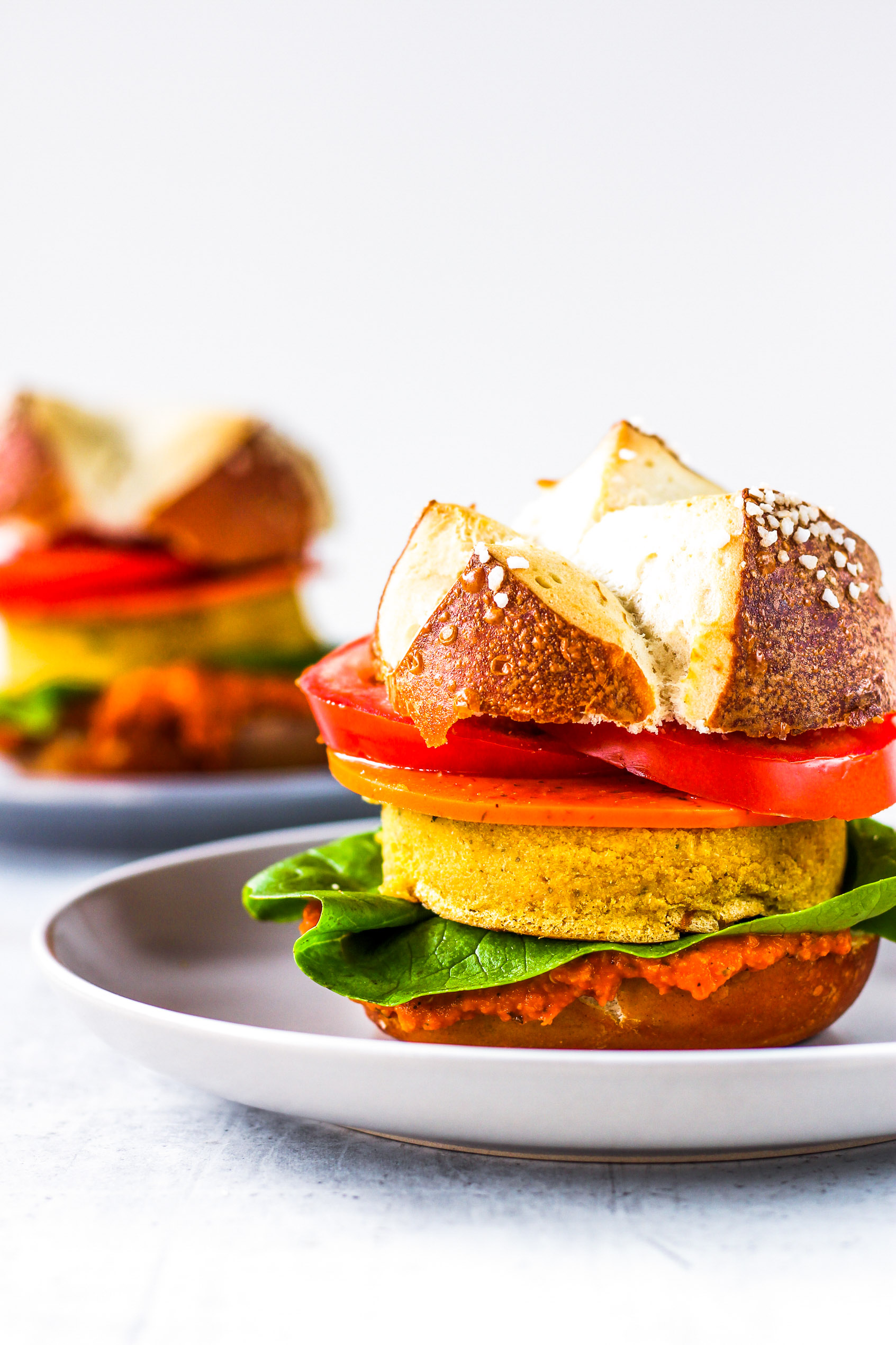 chickpea patty sandwich