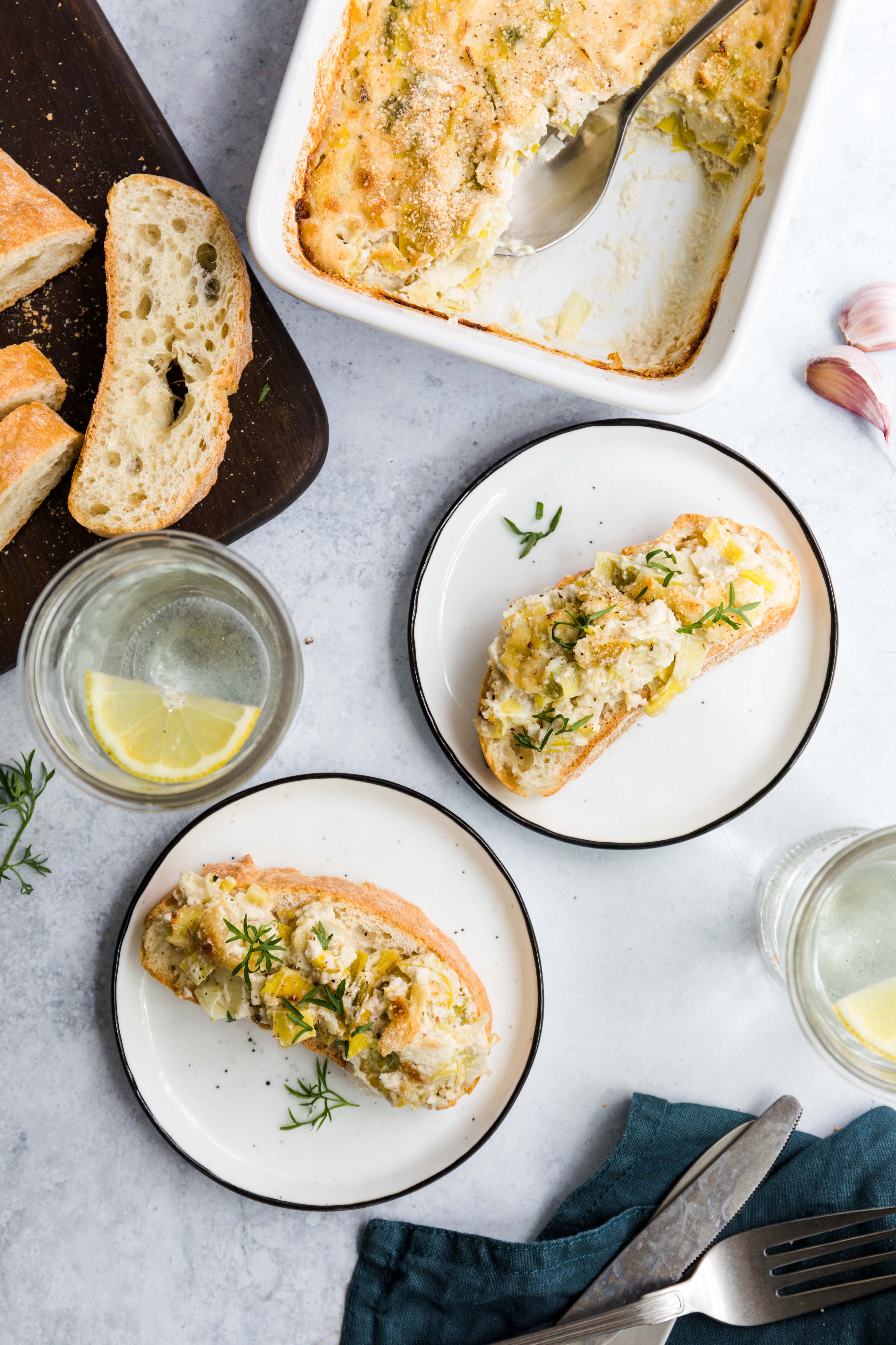 vegan leek dip