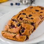 oil-free vegan blueberry-banana bread made with oat flour #vegan#oil-free#gluten-free#bananabread