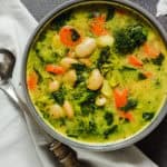 Hearty Veggie White Bean Soup #vegan#soup#healthy