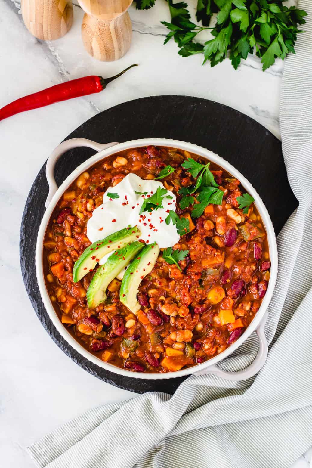 chili sin carne sweet potato