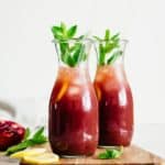 Homemade Pomegranate Iced Tea #vegan #pomegranate #tea