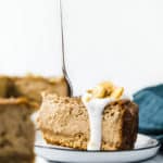 Oil-free vegan banana baked cheesecake #cheesecake