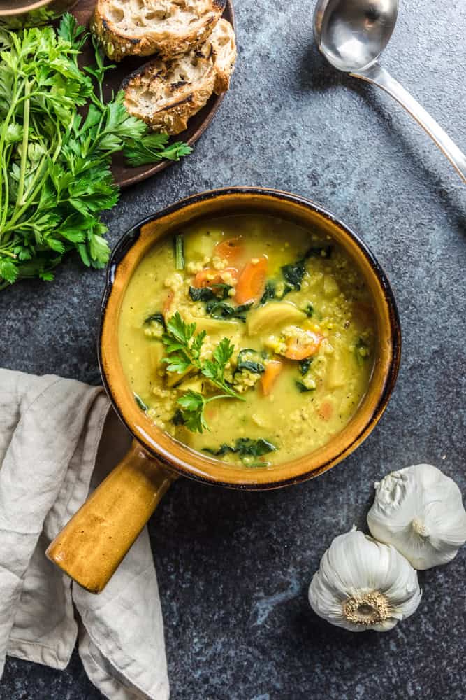 Bulgur stew with golden beet