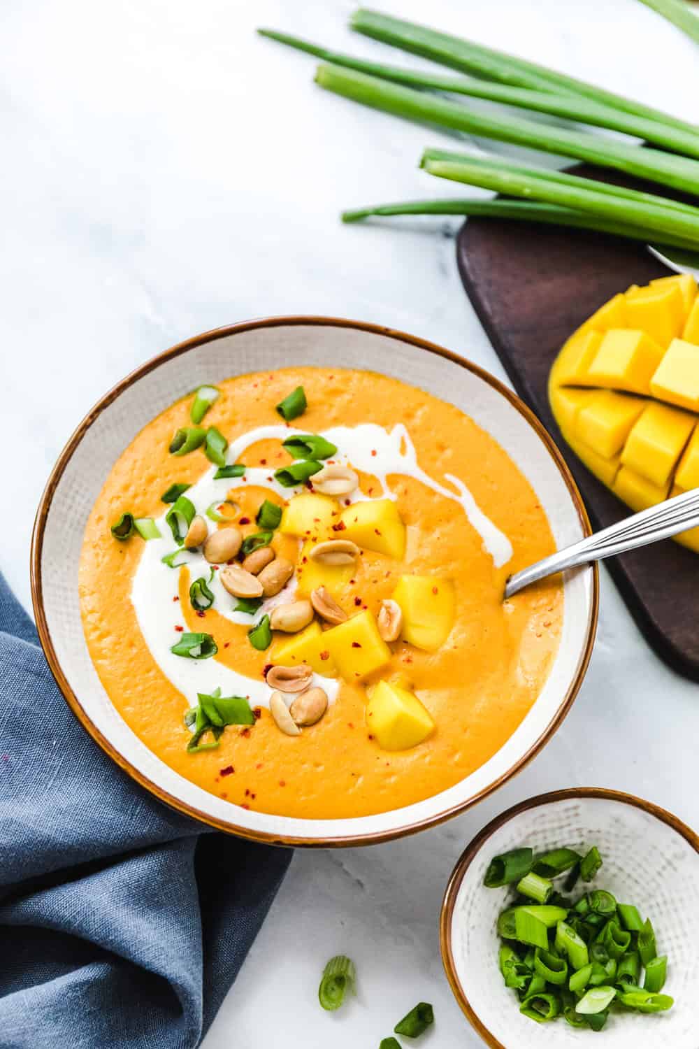 Thai-Mango-Peanut-Soup #vegan #thai #soup