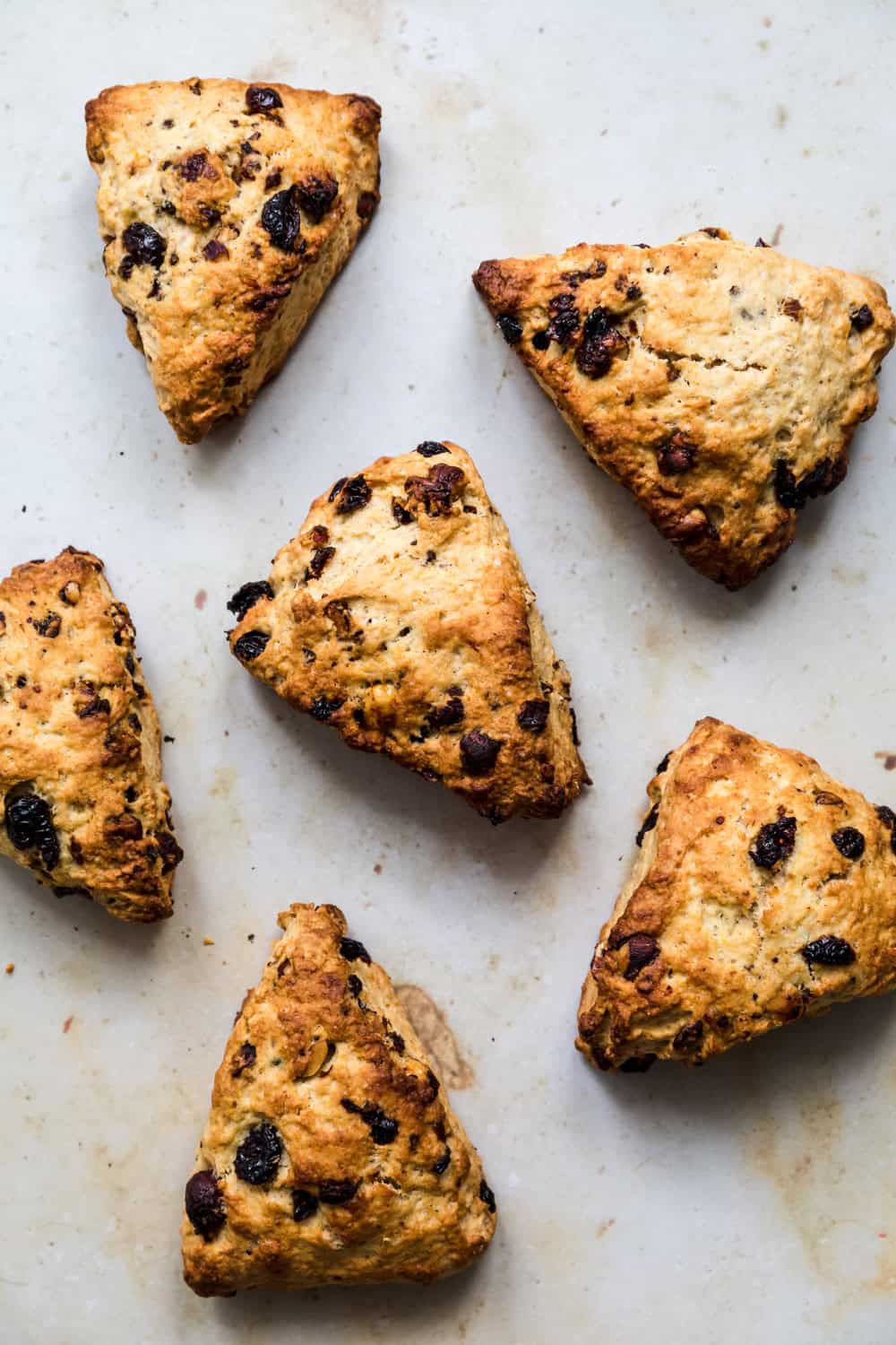 vegan scones with hazelnuts and dried cranberries