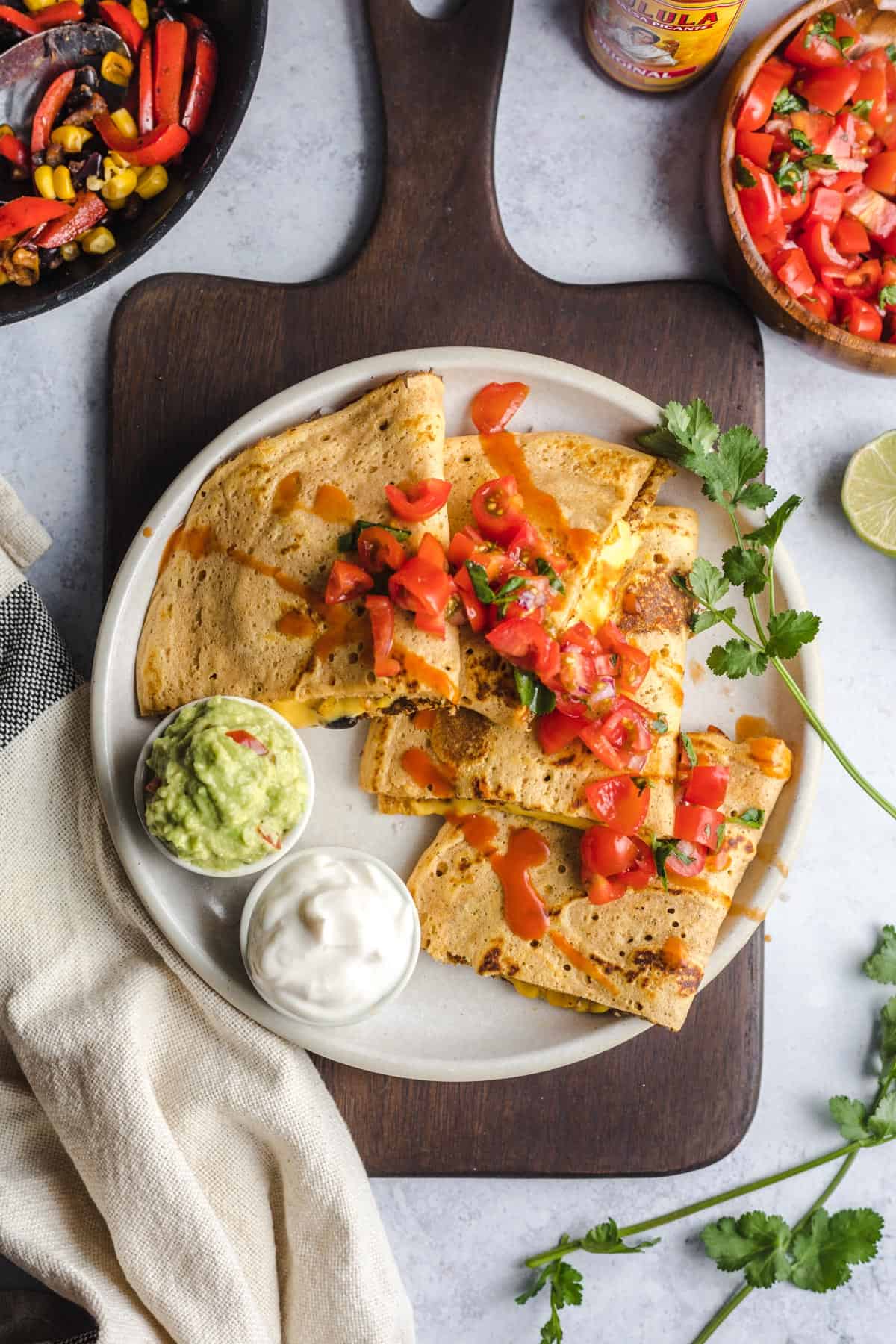 vegan low-carb quesadillas oil-free