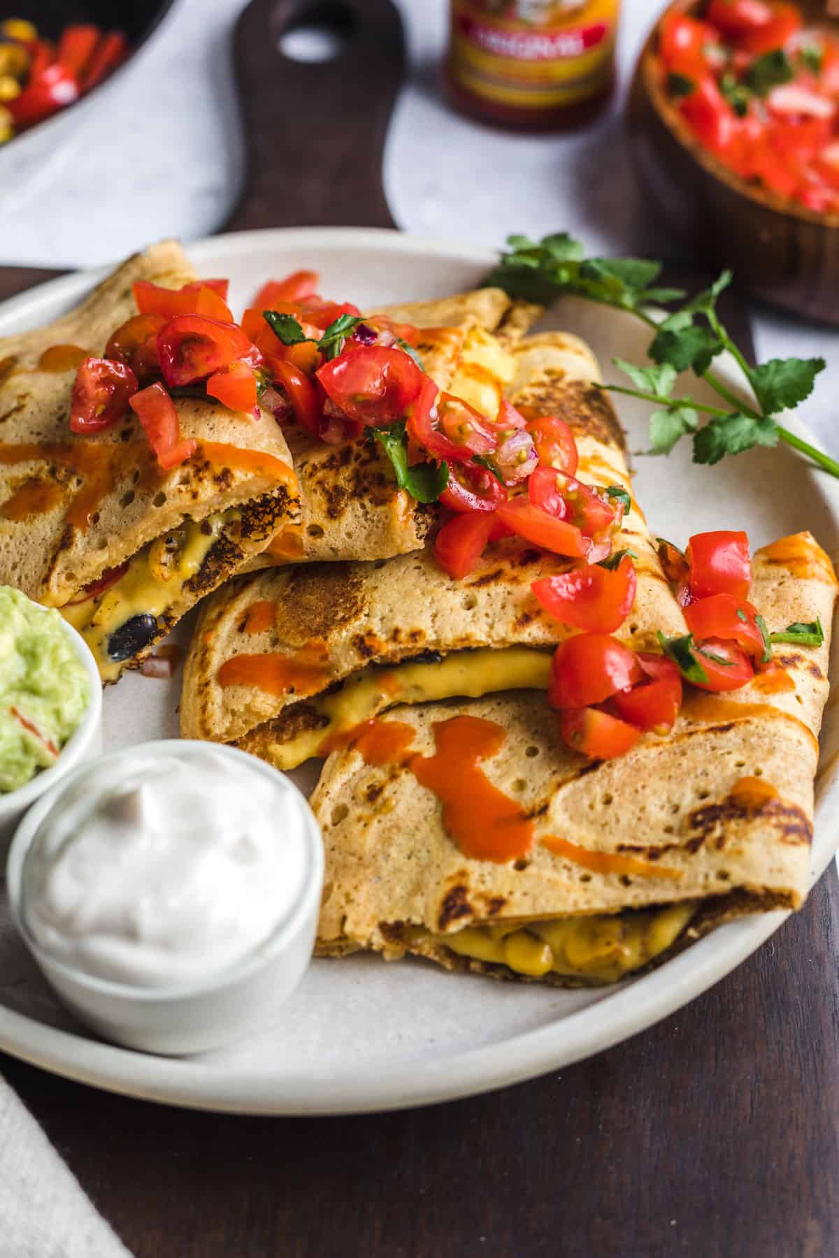 vegan low-carb quesadillas oil-free