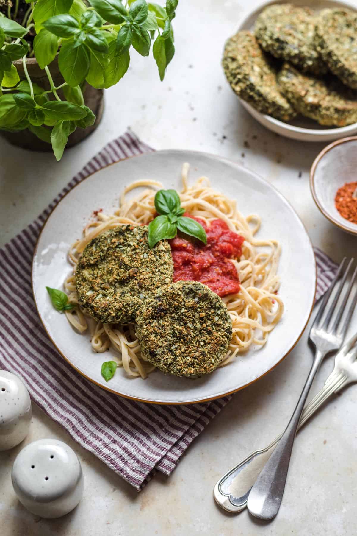 coated baked eggplant vegan
