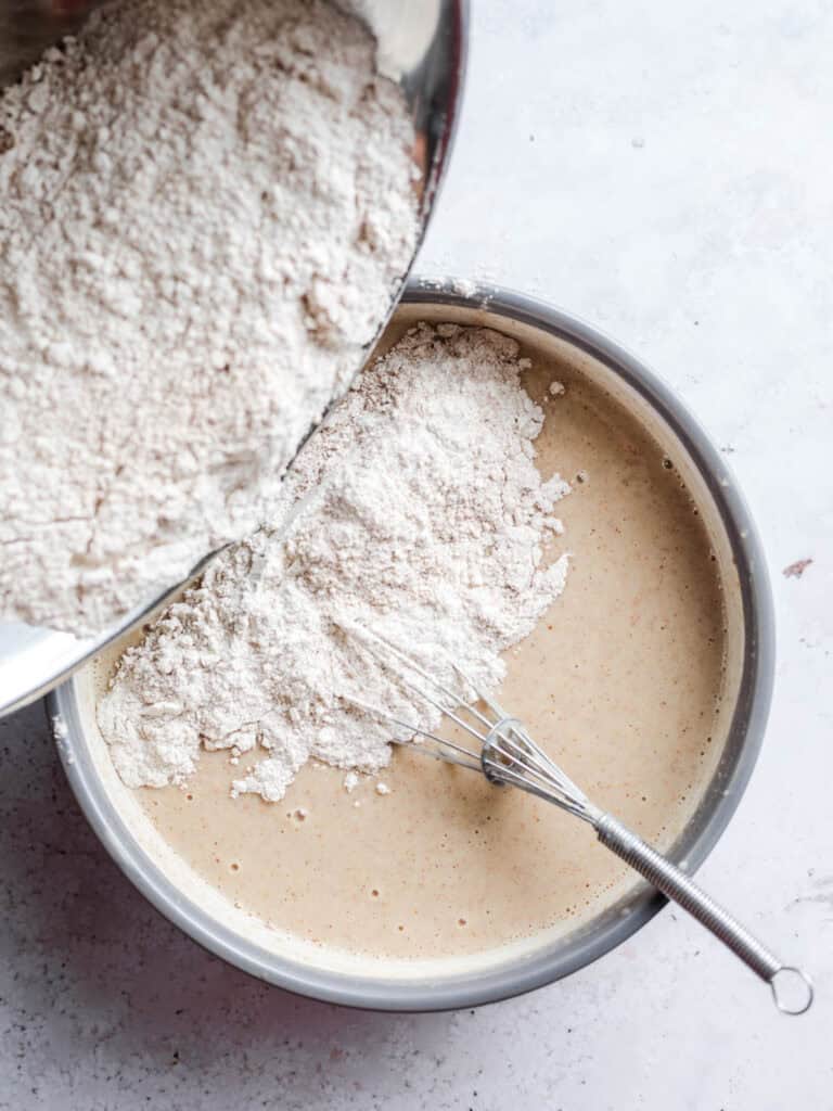 flour in batter