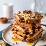 ginger pear waffles vegan